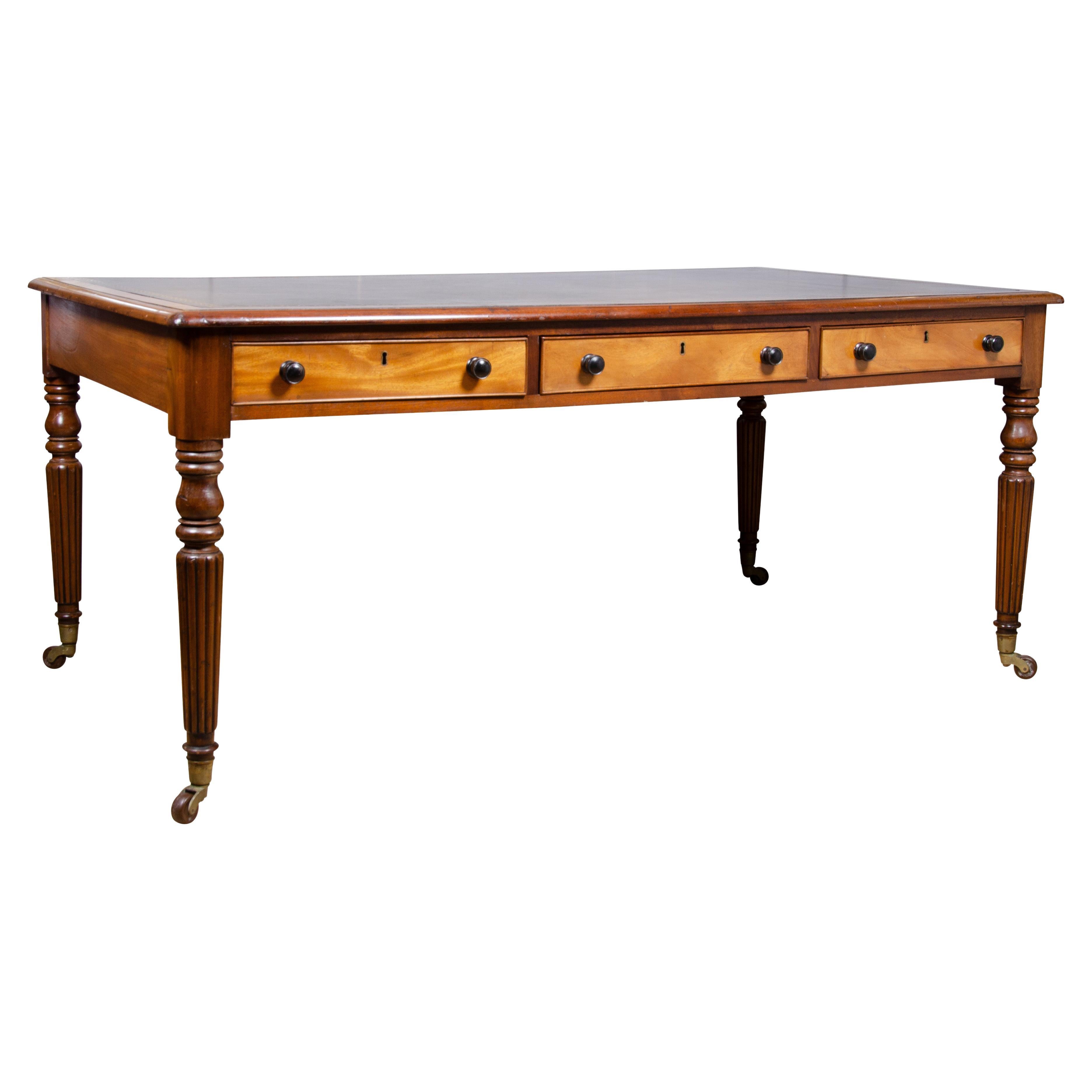 Fine Regency Mahogany Partners Writing Table at 1stDibs