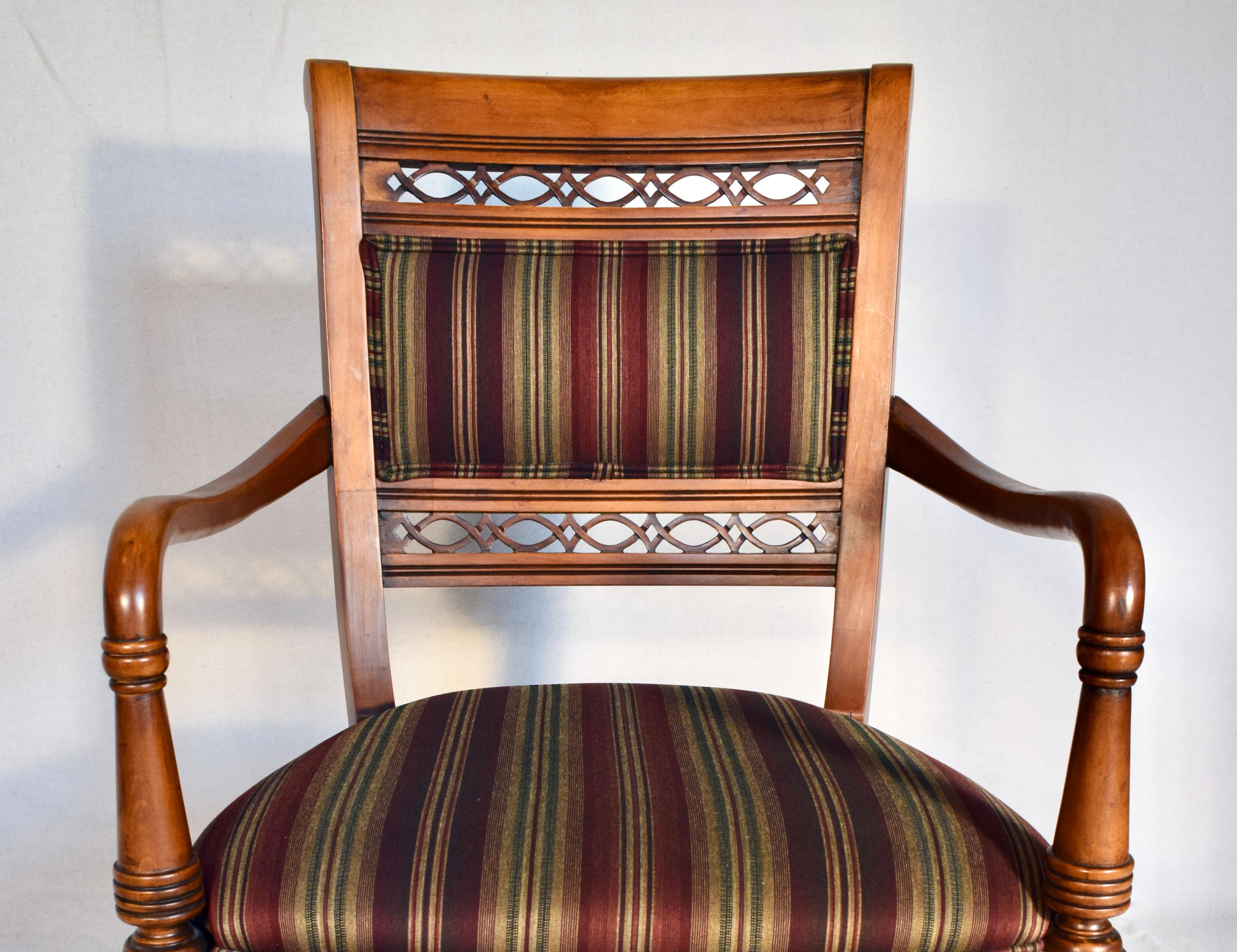 Mahagoni-Sessel im Regency-Stil, handgefertigt in Italien im Angebot 5
