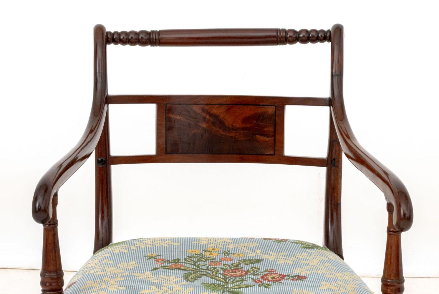 Regency Style Mahogany Armchair Regencia en venta