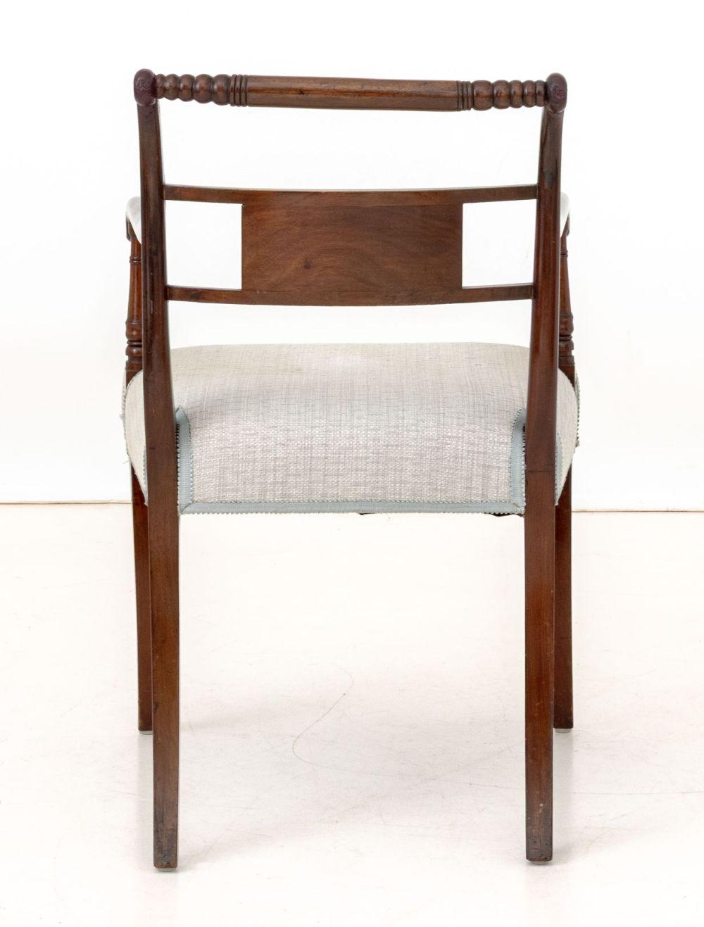 Regency Style Mahogany Armchair siglo XX en venta