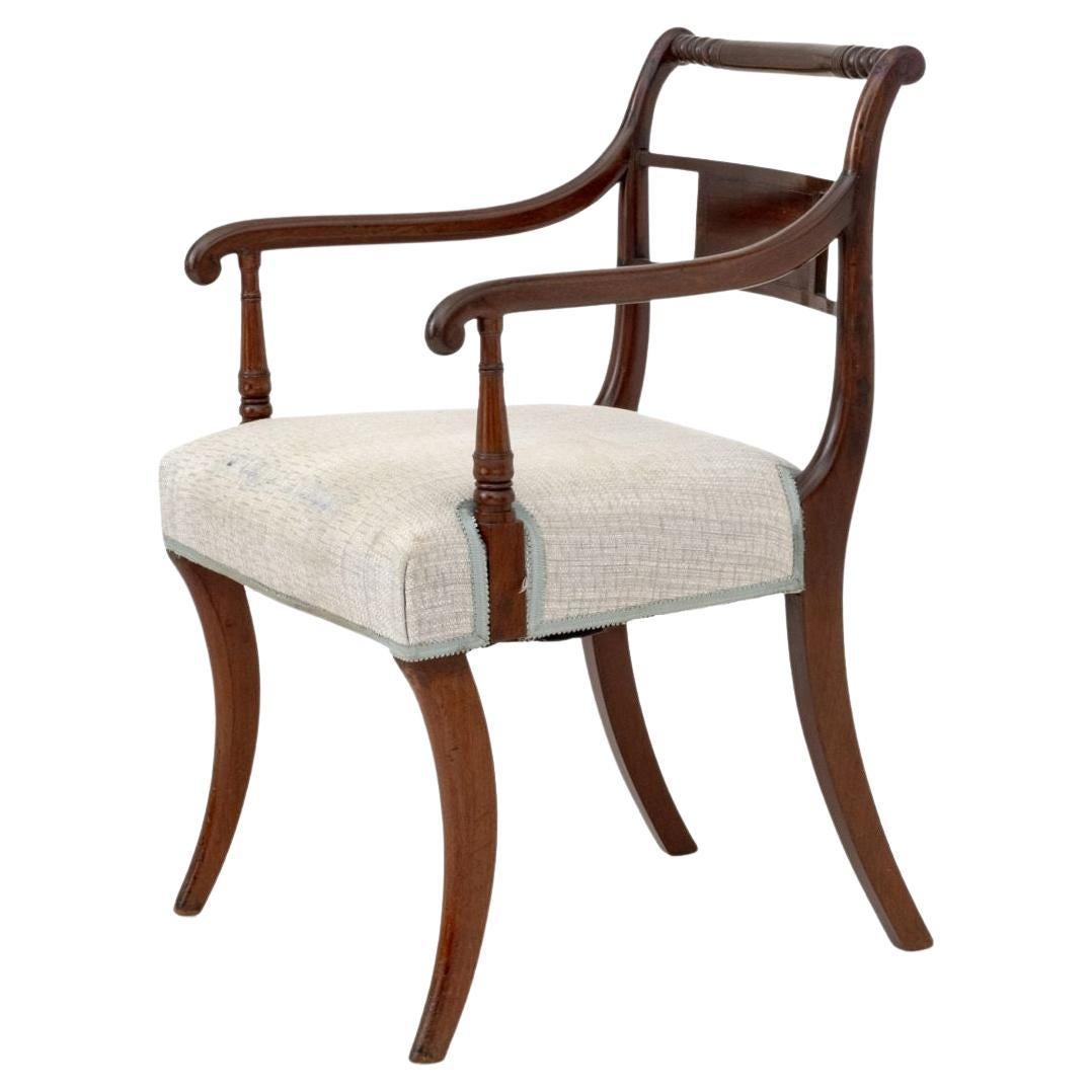 Regency Style Mahogany Armchair