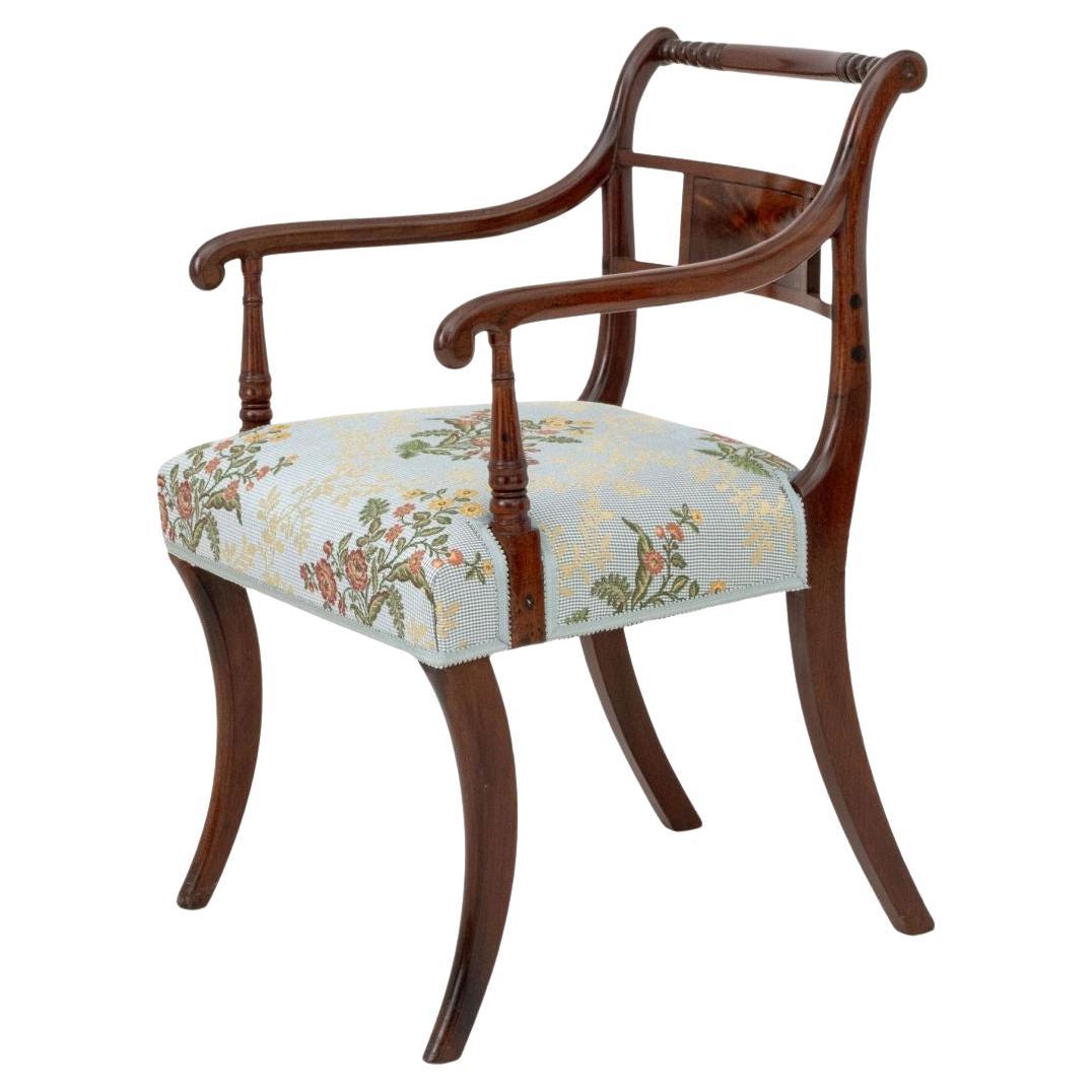 Regency Style Mahogany Armchair en venta