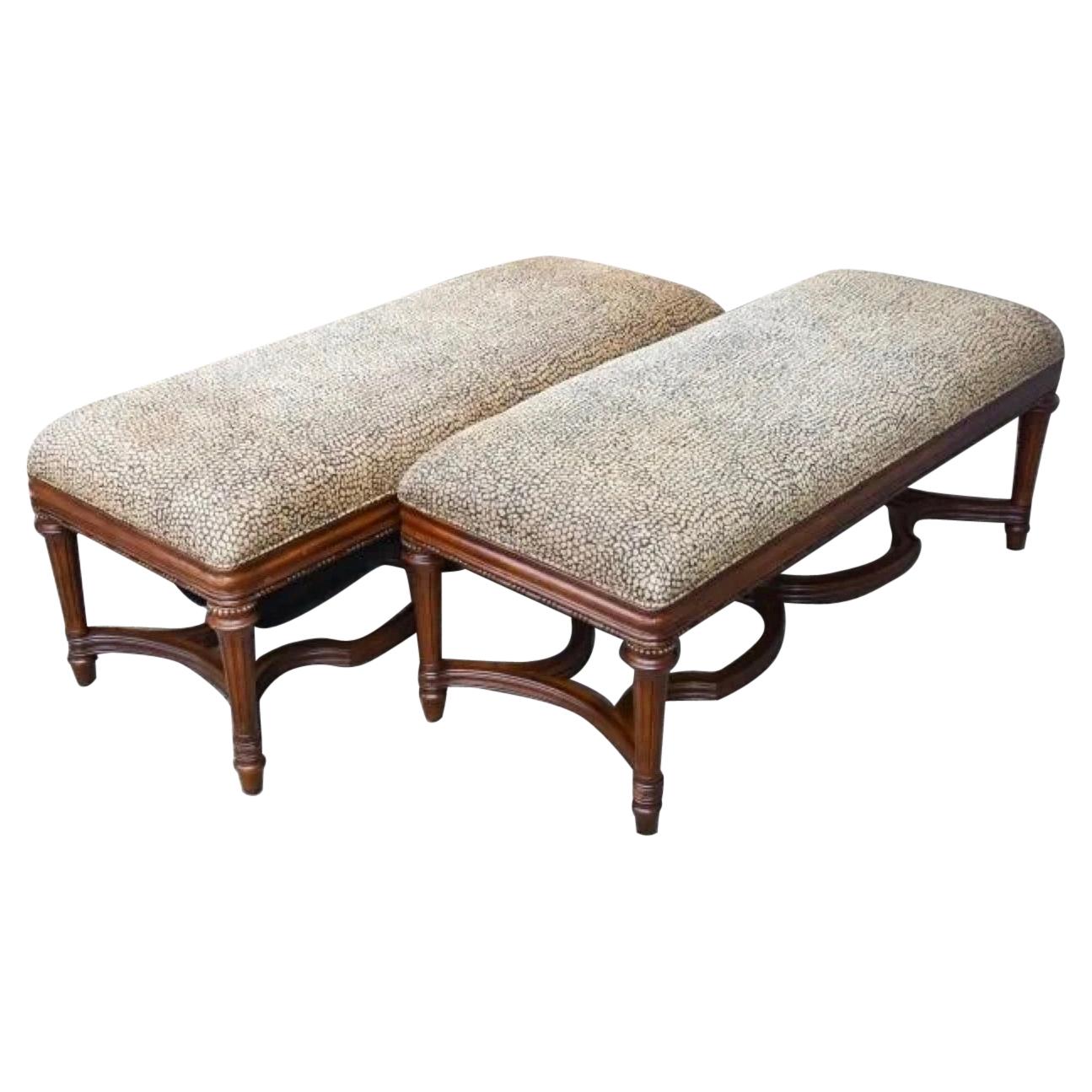 Regency Style Mahogany Bench, Sold Singly