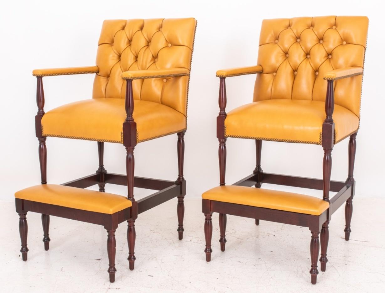 Regency Style Mahogany Billiard Chairs at 1stDibs