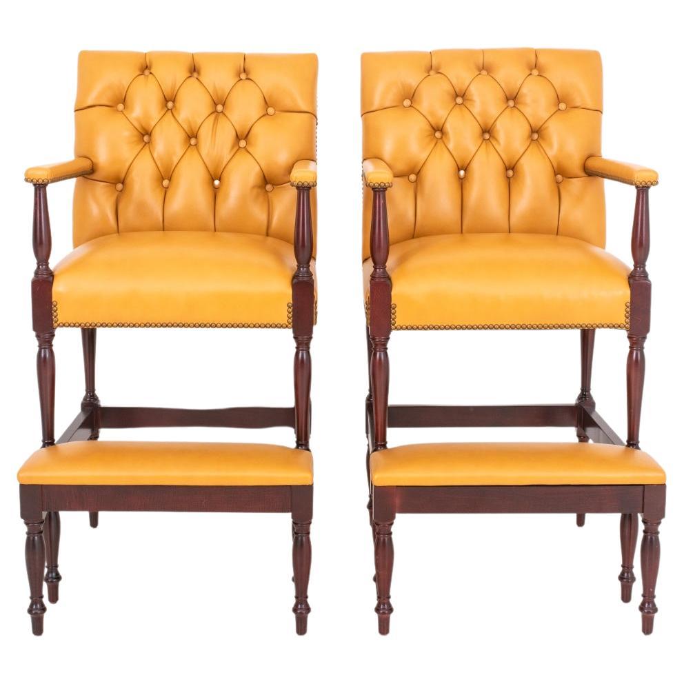 Regency Style Mahogany Billiard Chairs at 1stDibs