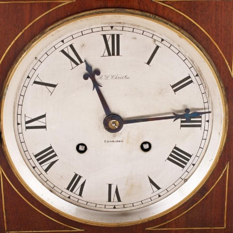 European Regency Style Mahogany Bracket Clock, 20th Century For Sale