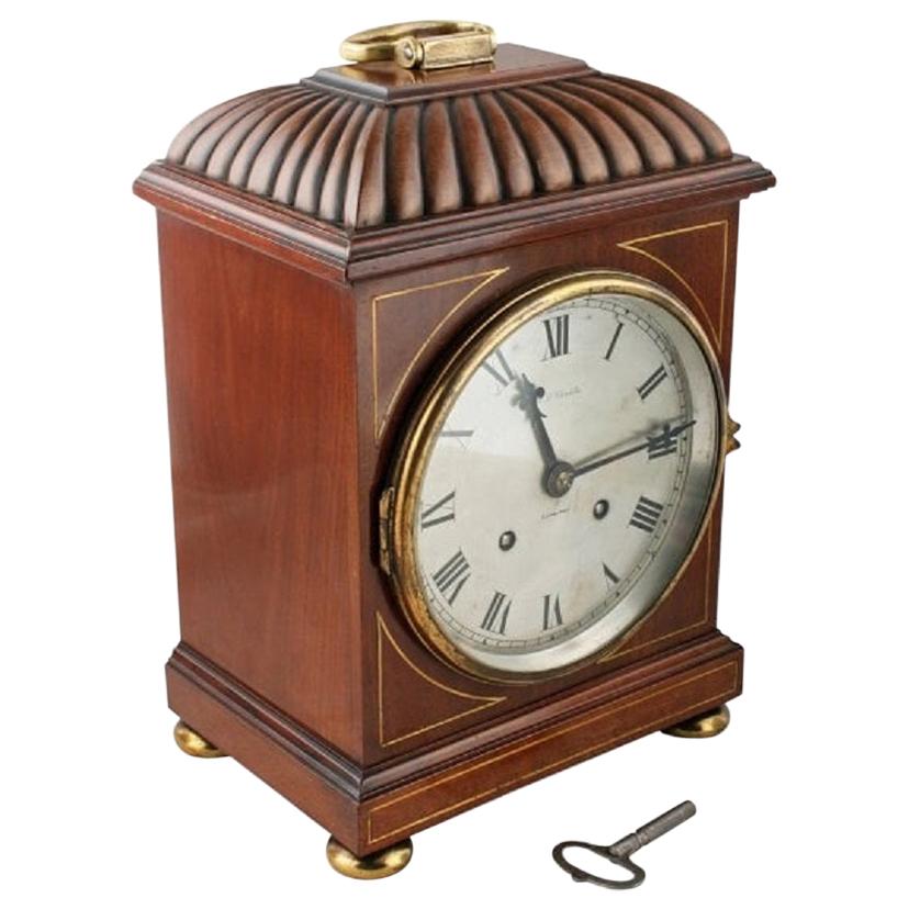 Regency Style Mahogany Bracket Clock, 20th Century For Sale