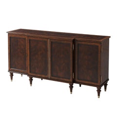 Regency Style Mahogany Breakfront Credenza