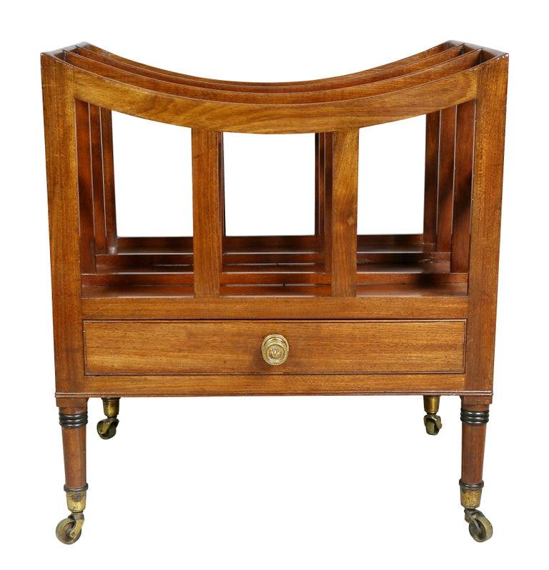 English Regency Style Mahogany Canterbury