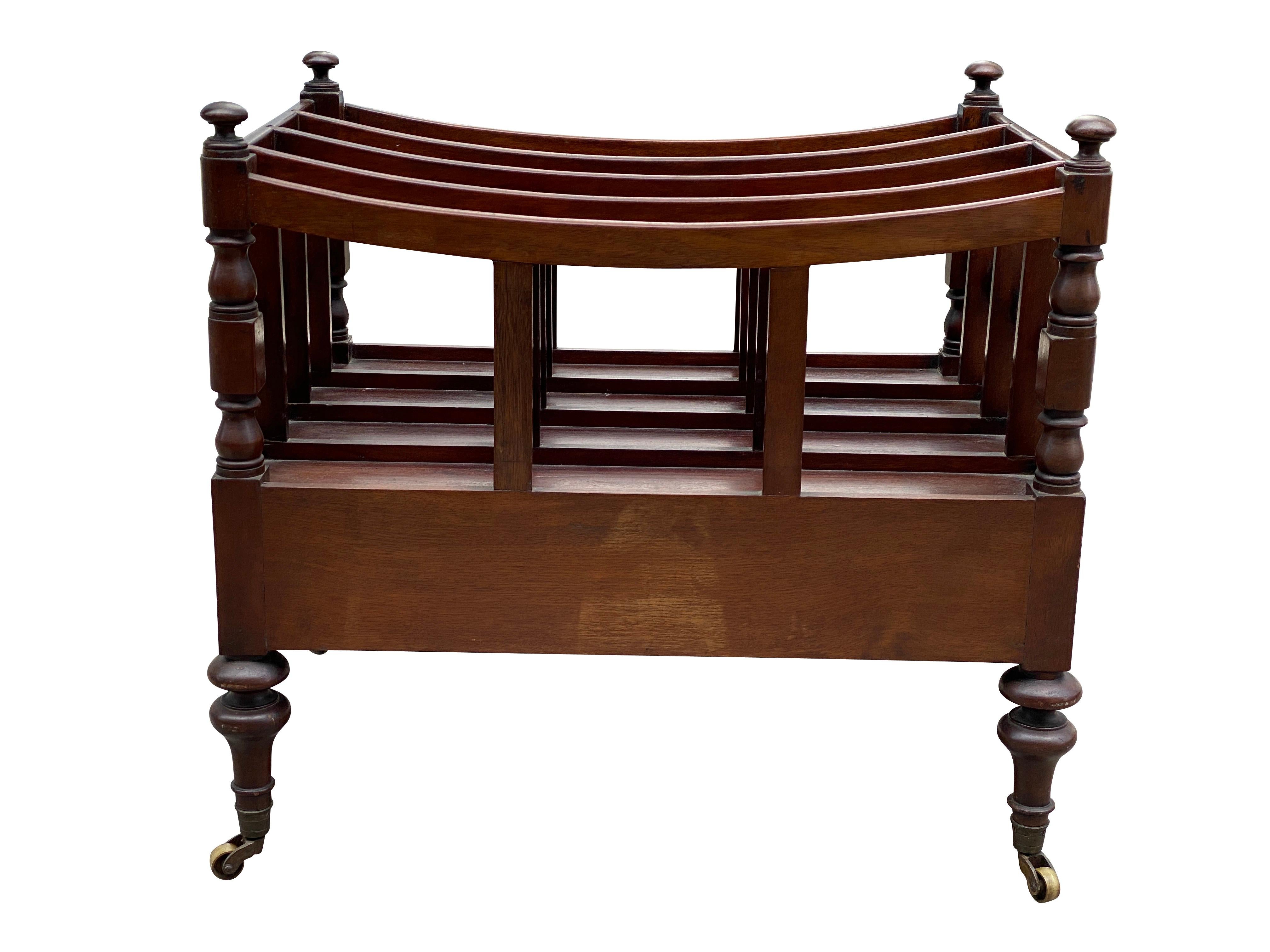 English Regency Style Mahogany Canterbury For Sale