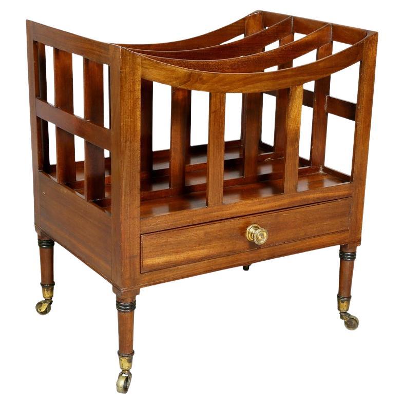 Regency Style Mahogany Canterbury