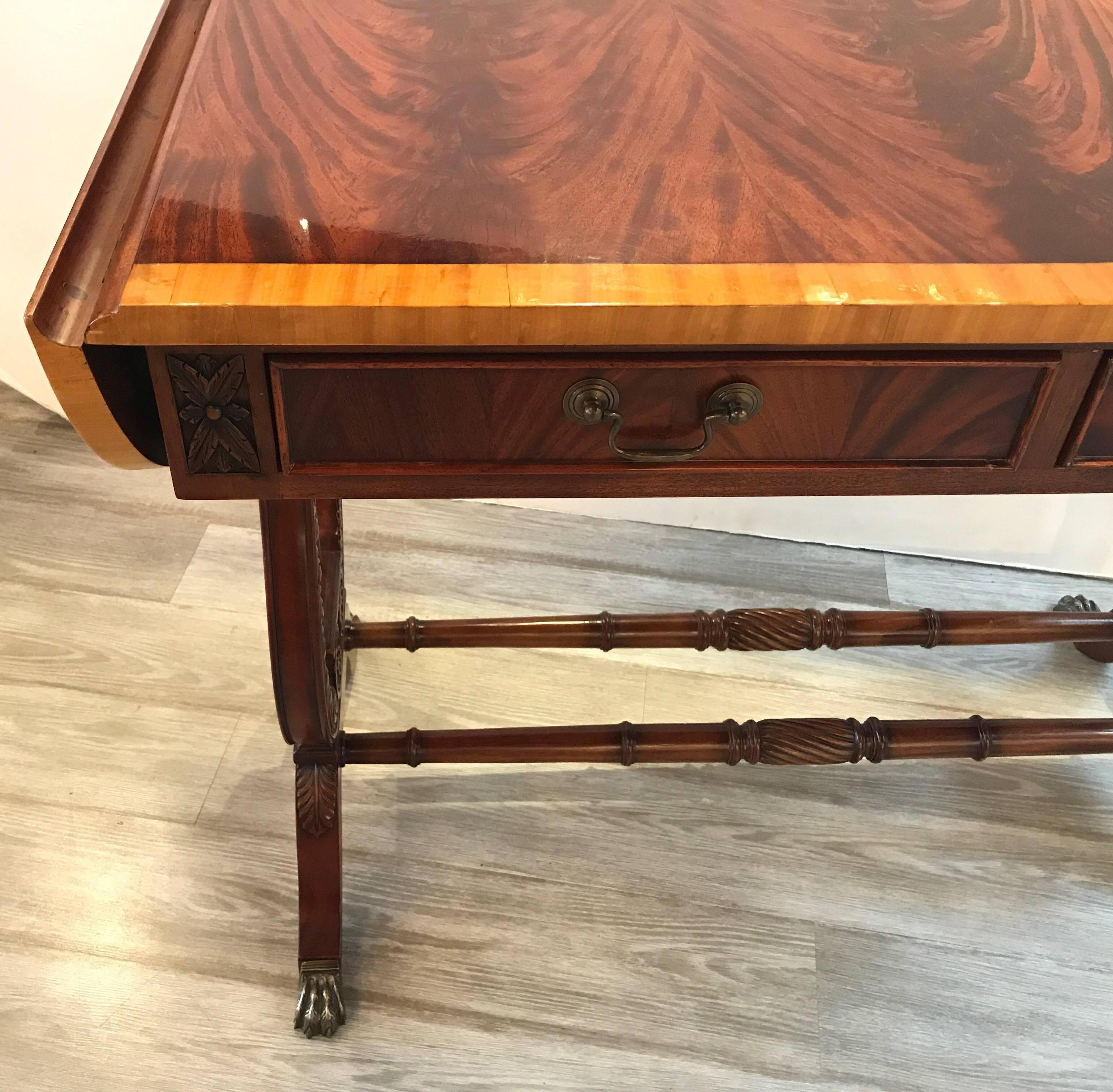 Unknown Regency Style Mahogany Console Sofa Table
