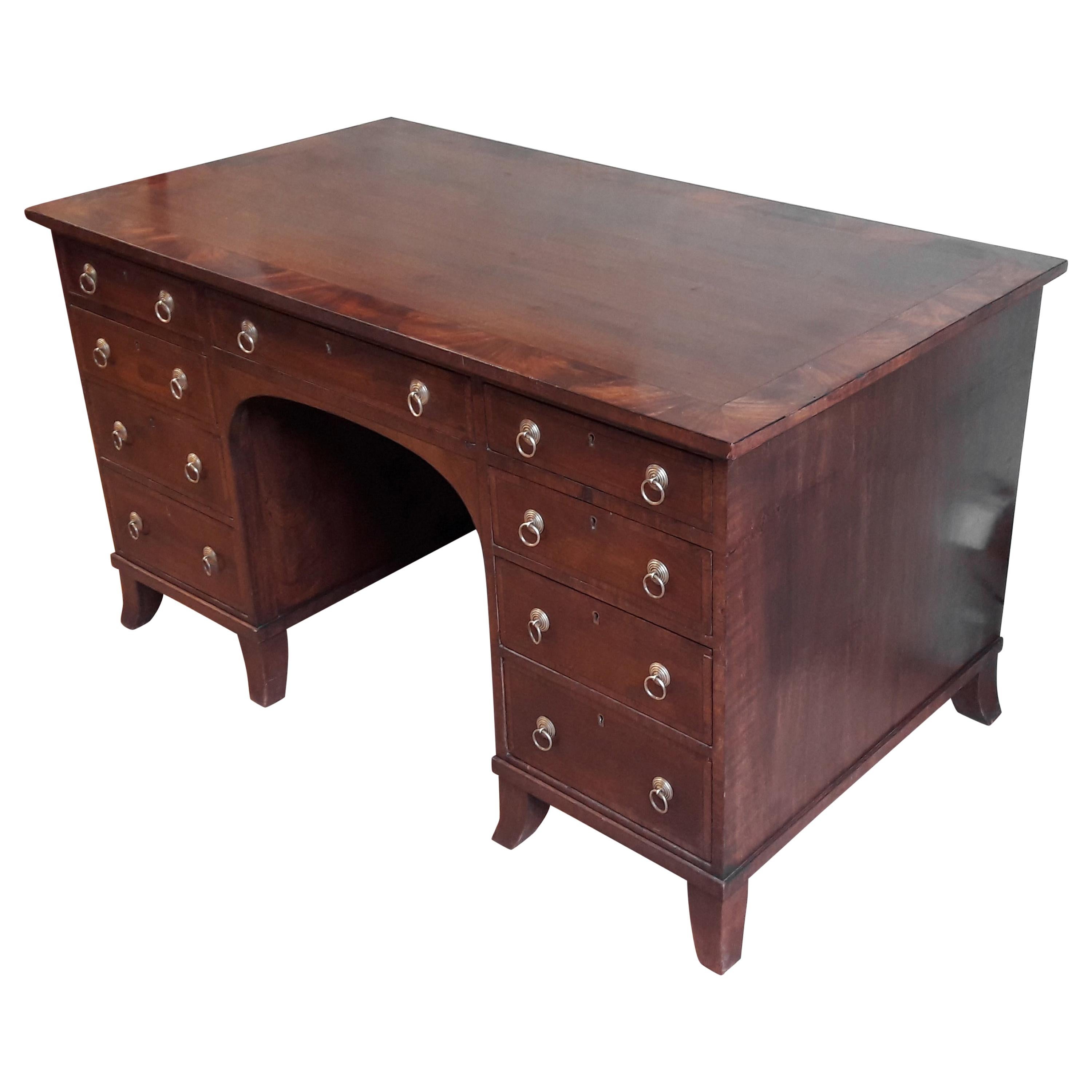 Regency Style Mahogany Desk For Sale