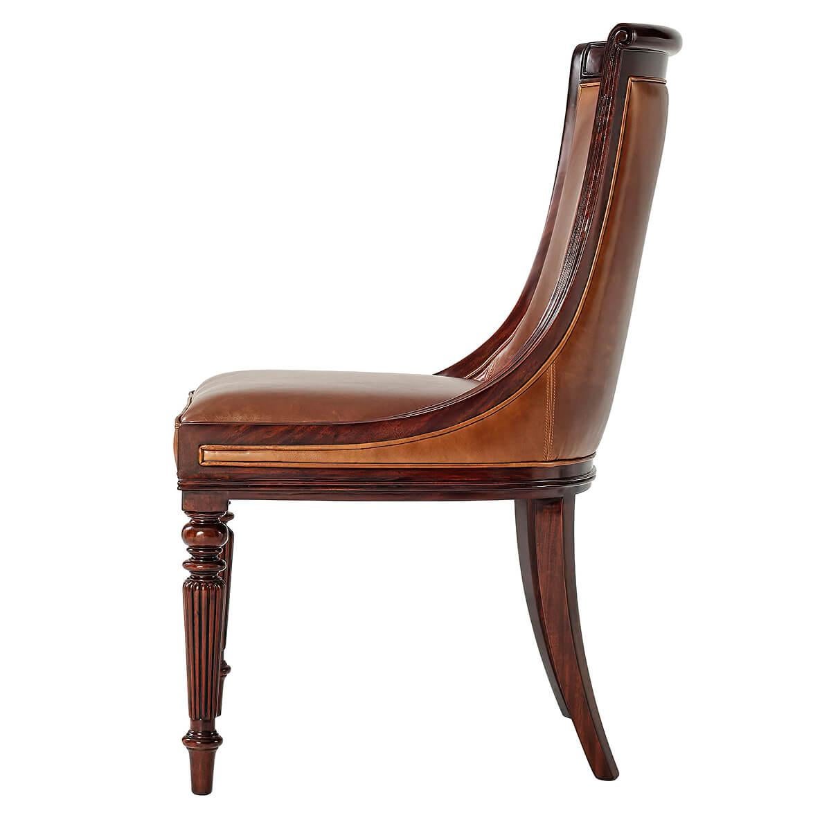 European Regency Style Mahogany Dining Chair