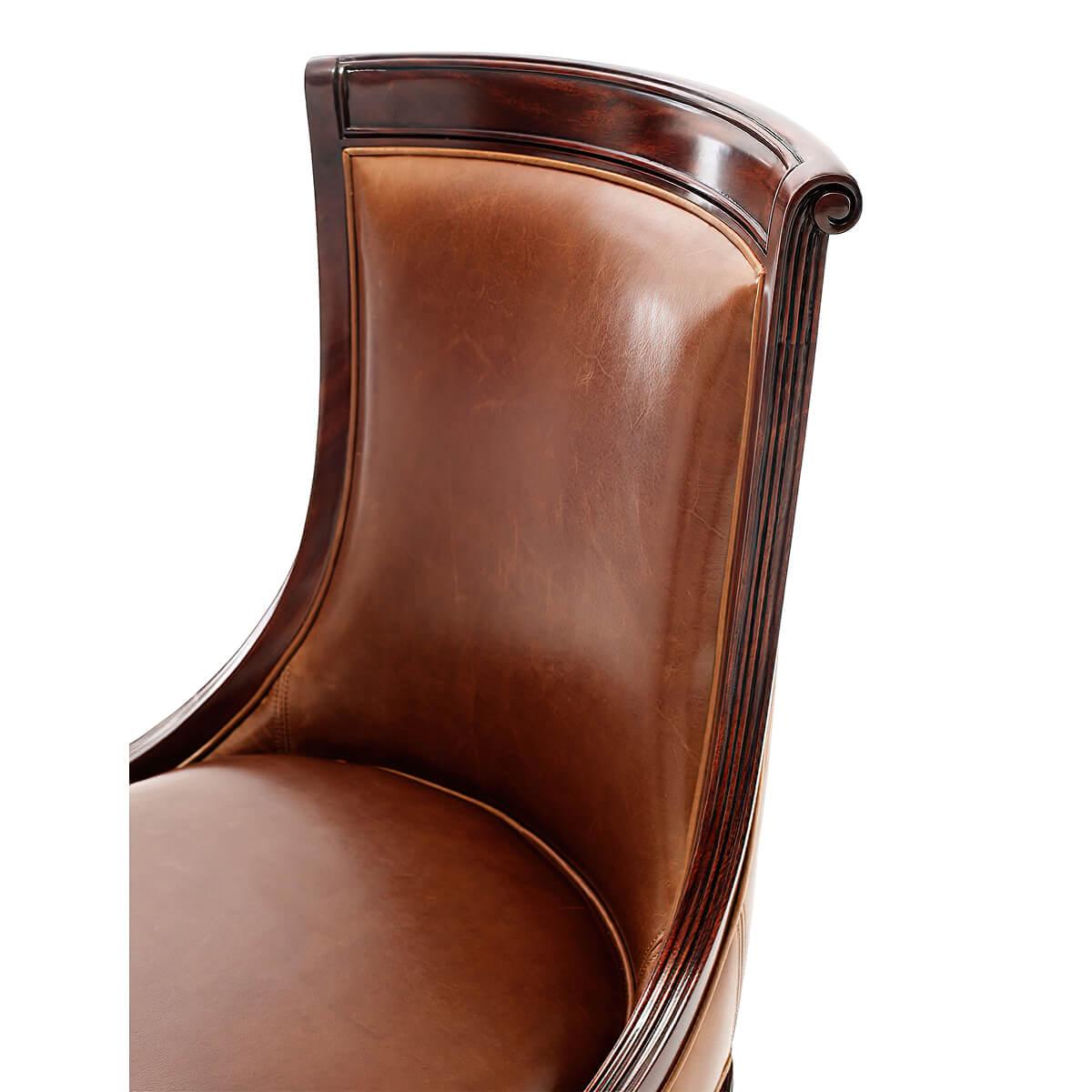Contemporary Regency Style Mahogany Dining Chair
