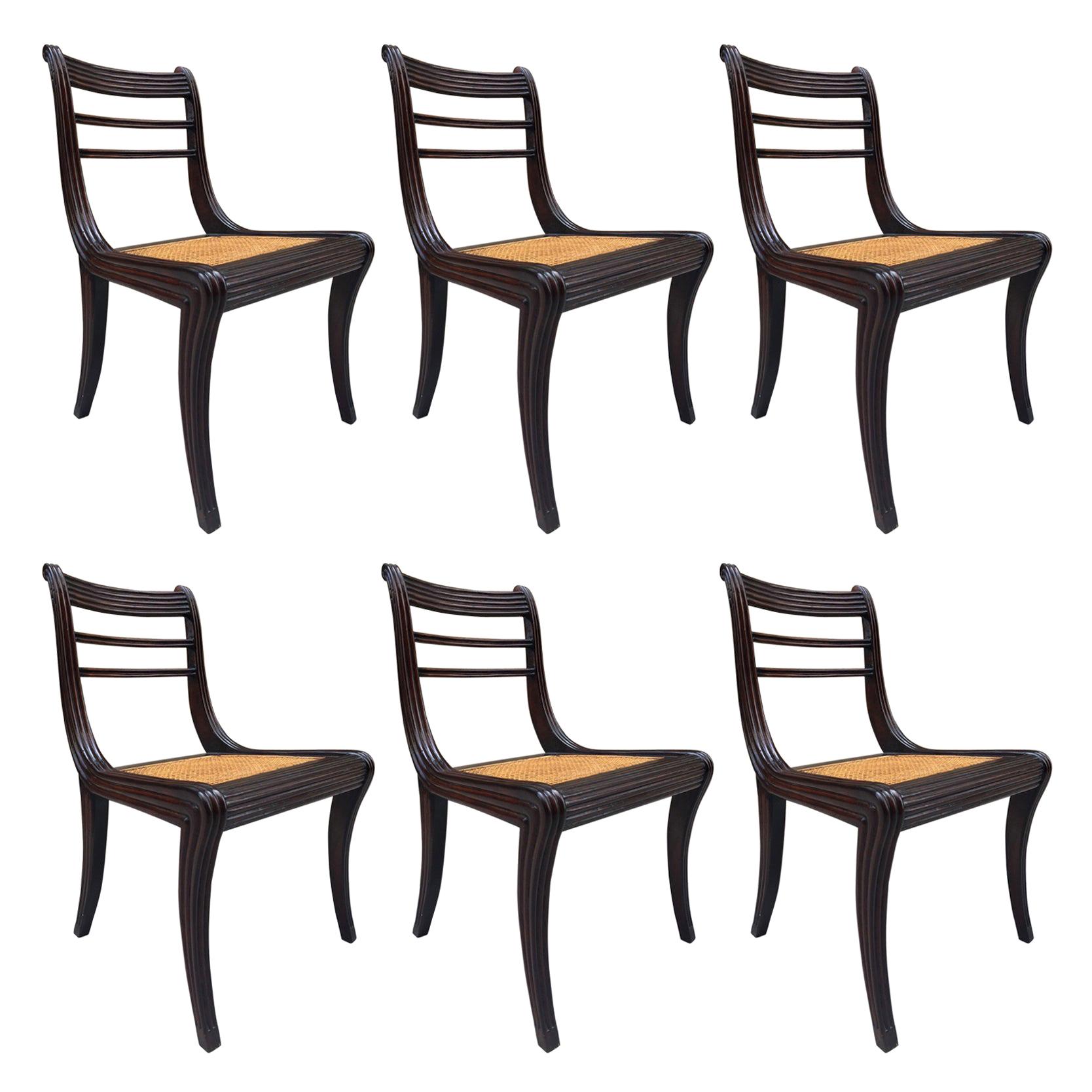 Regency Style Mahogany Dining Chairs For Sale