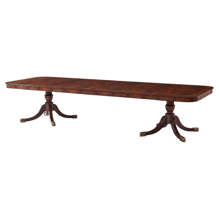 Regency Style Mahogany Dining Table For Sale
