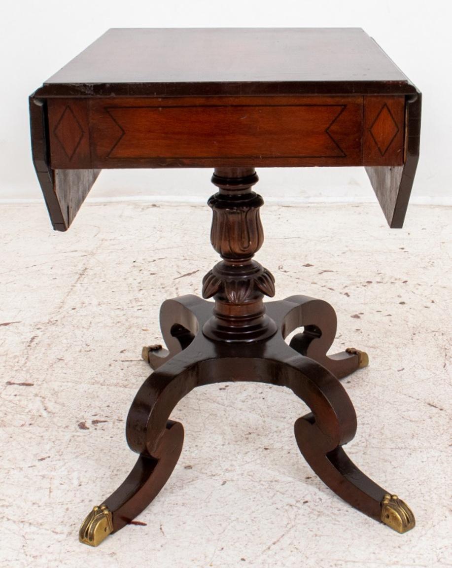20th Century Regency Style Mahogany Drop-Leaf Table For Sale