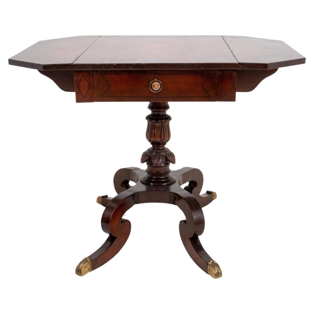 Regency Style Mahogany Drop-Leaf Table For Sale