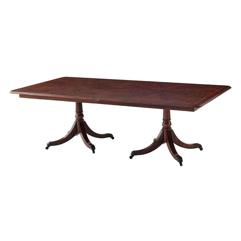 Vietnamese Regency Style Mahogany Extending Dining Table For Sale