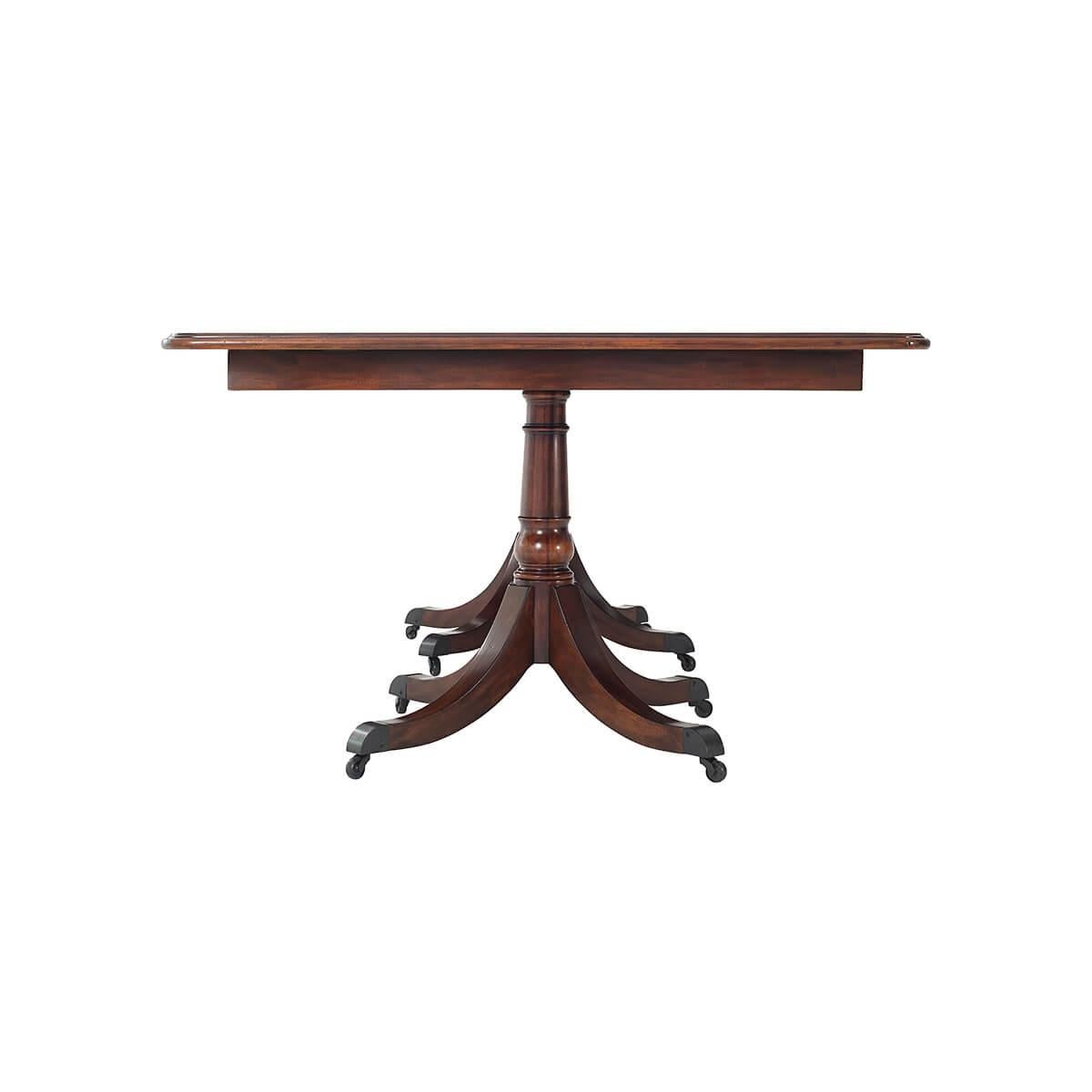 Contemporary Regency Style Mahogany Extending Dining Table