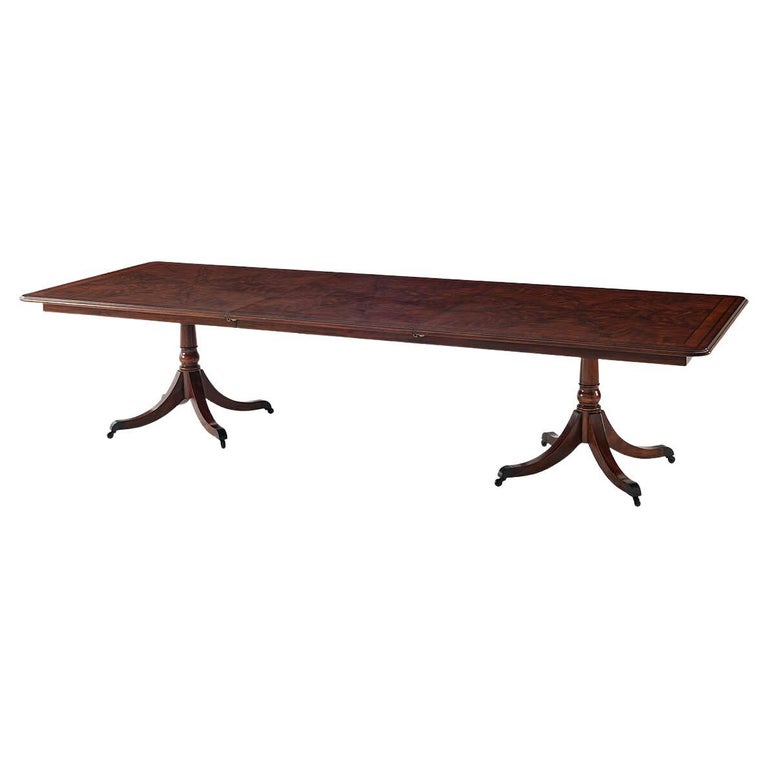 Regency Style Mahogany Extending Dining Table For Sale