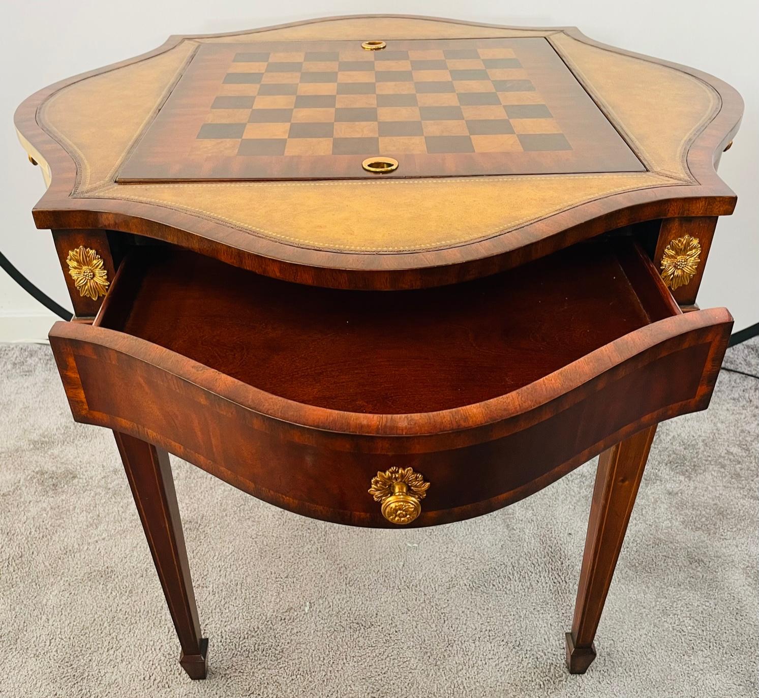 Regency Style Mahogany Game Table by Maitland Smith 8