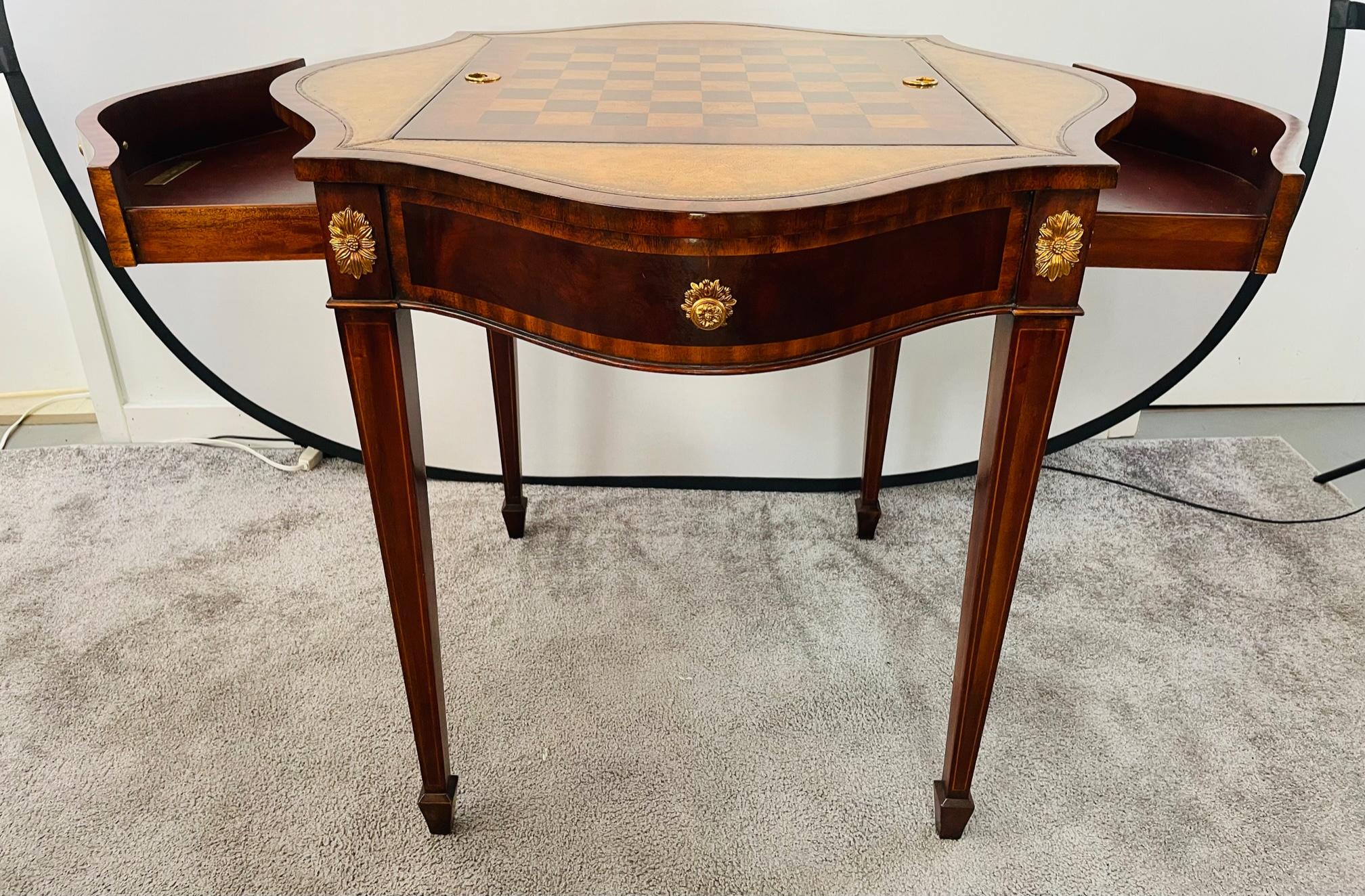 Regency Style Mahogany Game Table by Maitland Smith 12