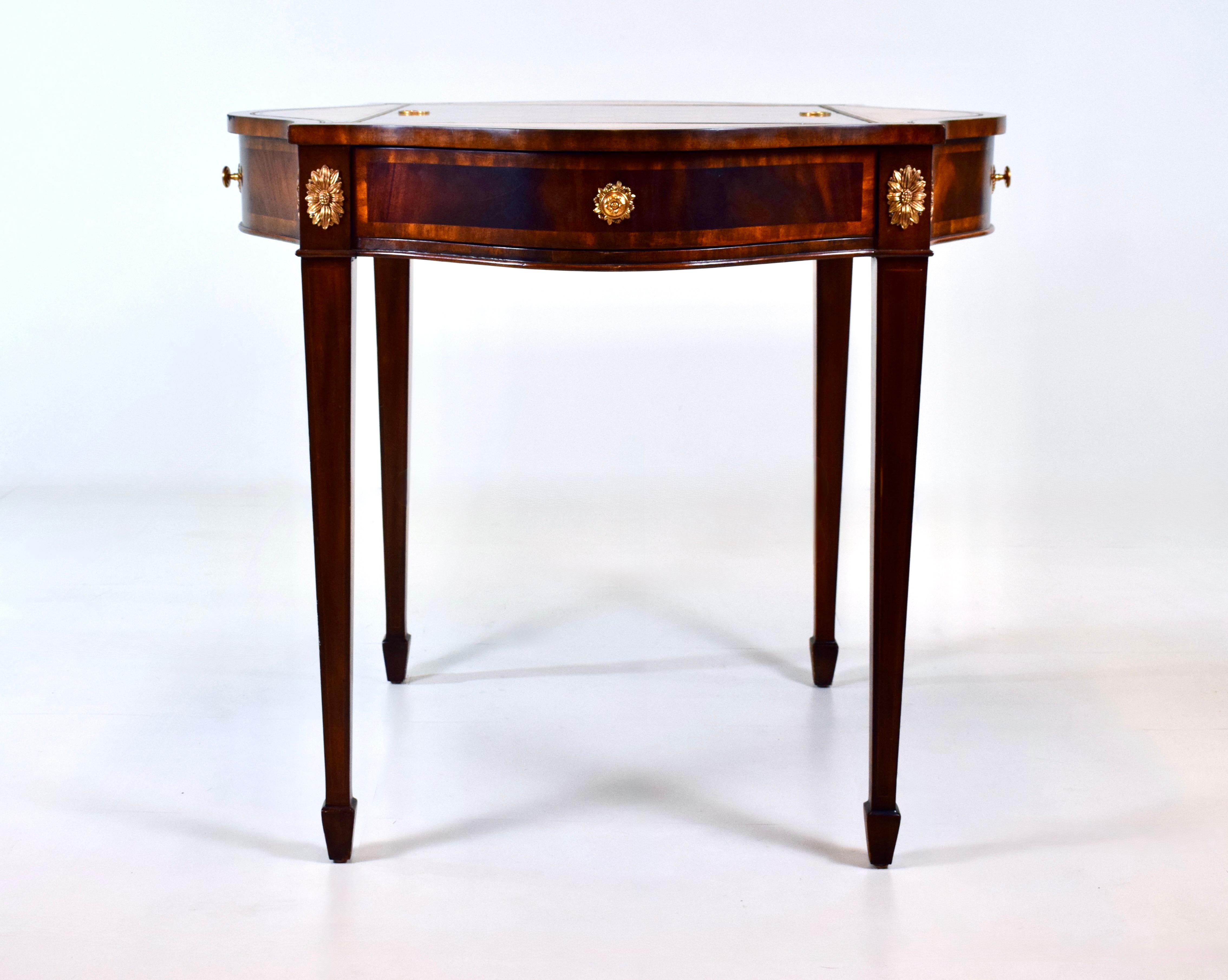 Regency Style Mahogany Game Table by Maitland Smith For Sale 2