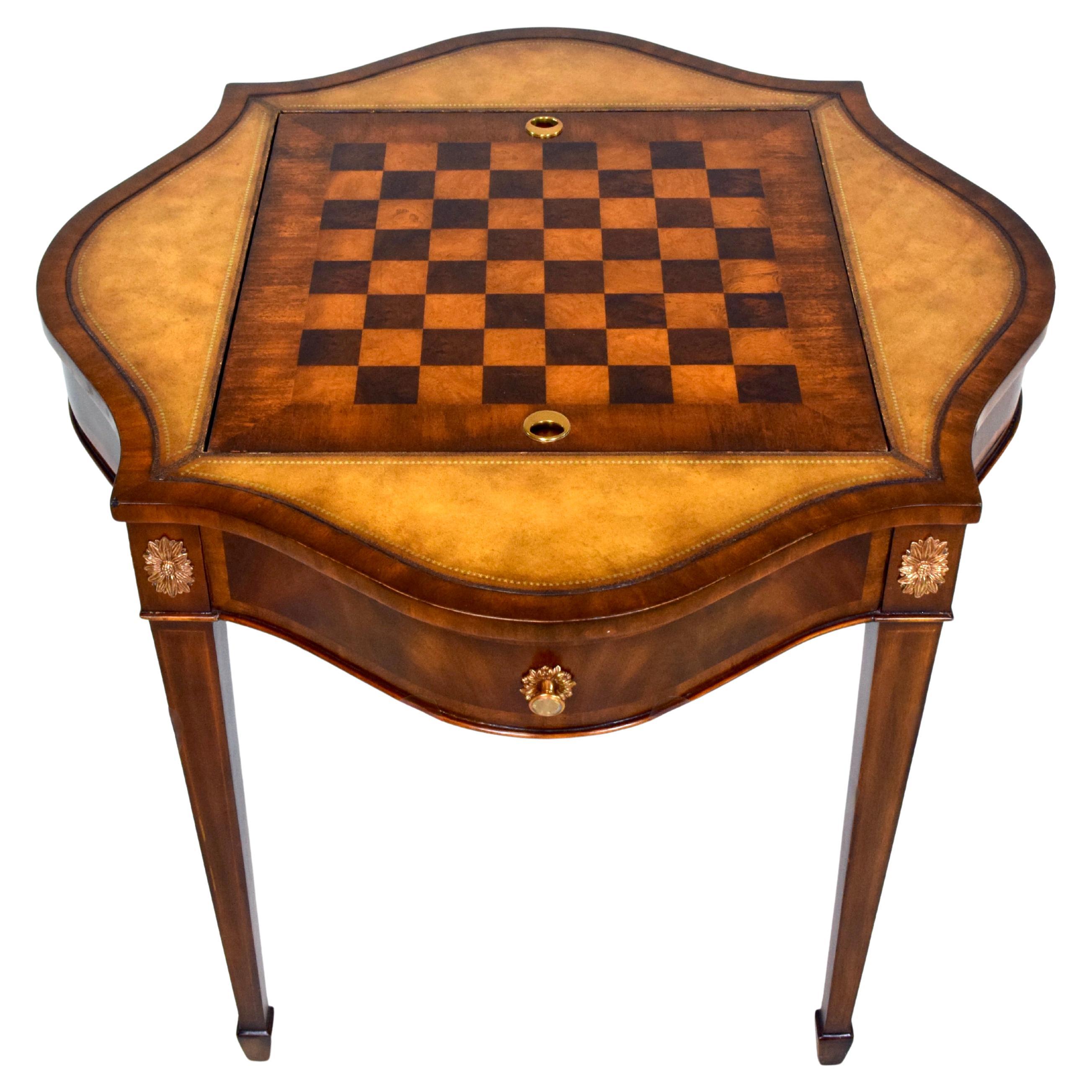 Regency Style Mahogany Game Table by Maitland Smith For Sale