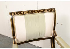 Regency Style Mahogany Gilt Decorated Armchair