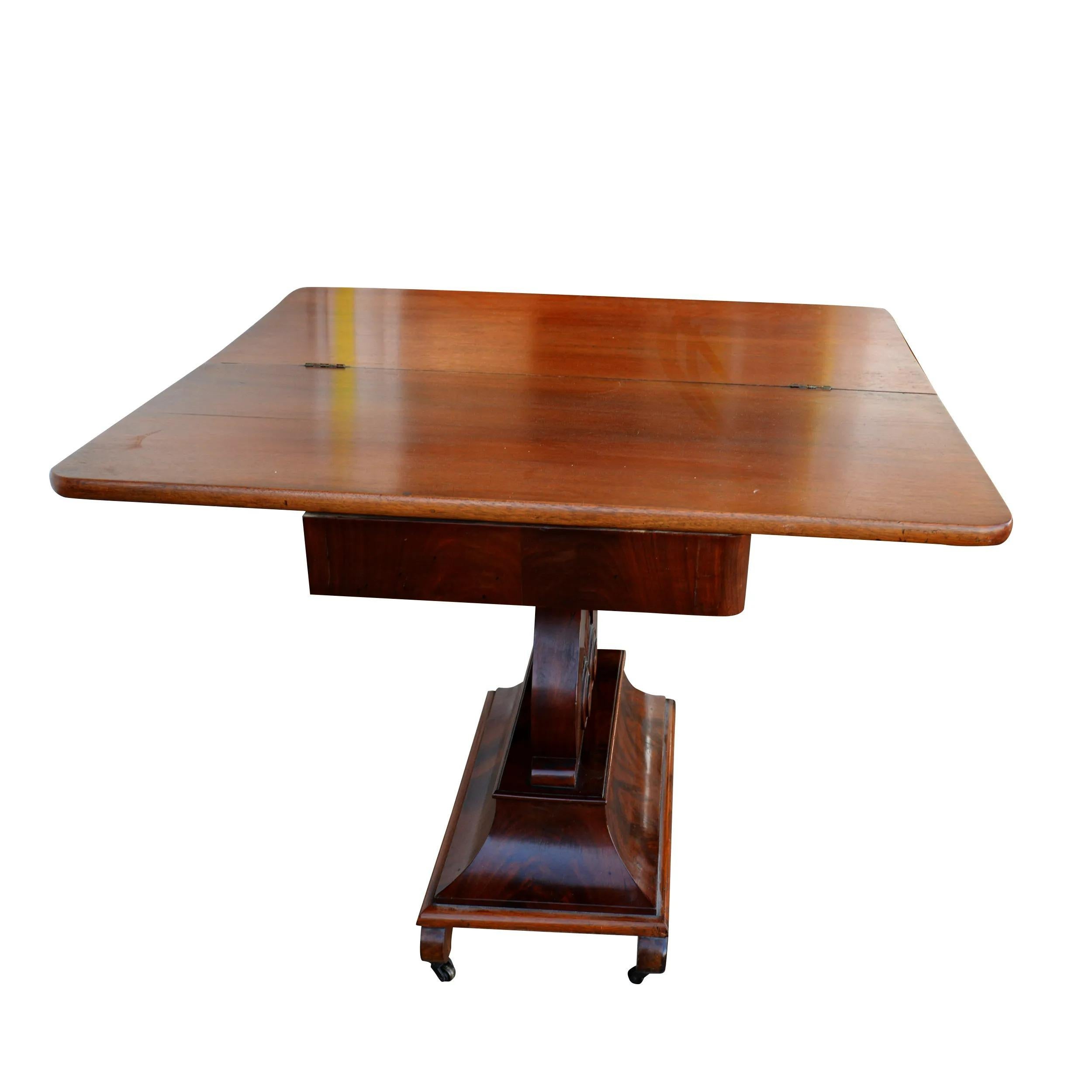 Regency Style Mahagoni Harfe Leier Basis Spieltisch im Zustand „Gut“ im Angebot in Pasadena, TX