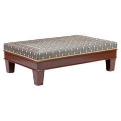 Regency Style Mahogany & Horsehair Ottoman