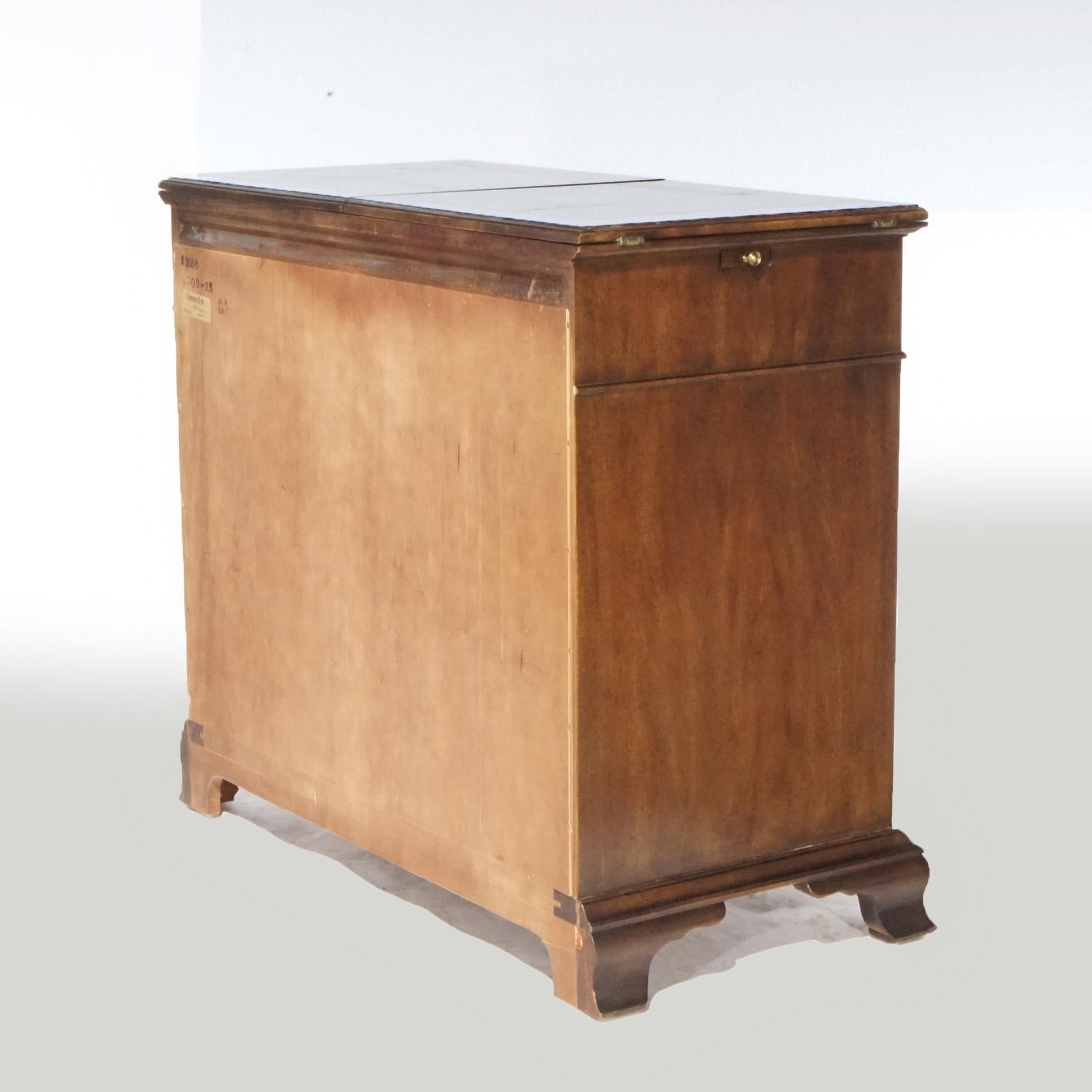 Regency Style Mahogany Inlaid & Banded Credenza Server by Henredon, 20th Century For Sale 13