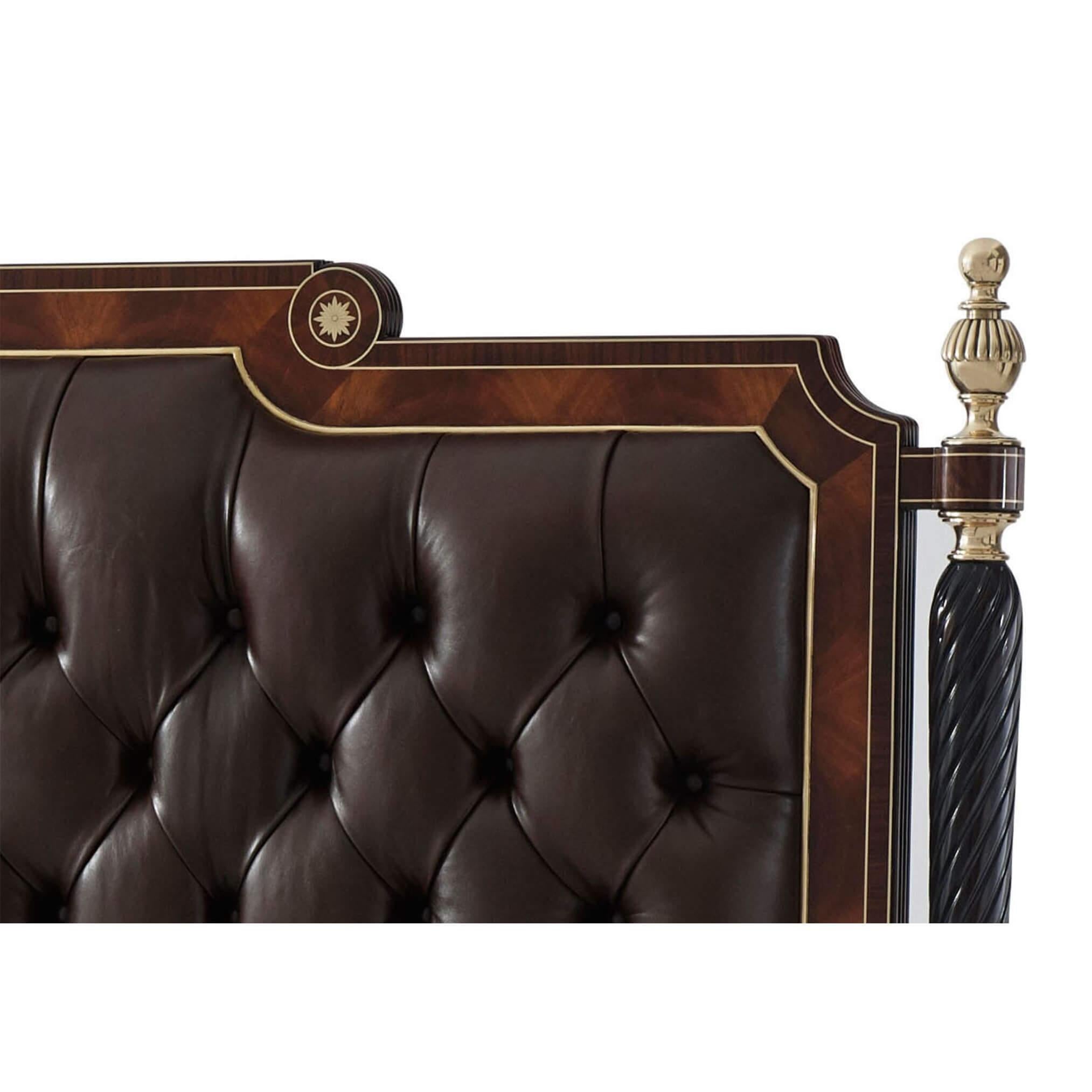 English Regency Style Mahogany King Bed