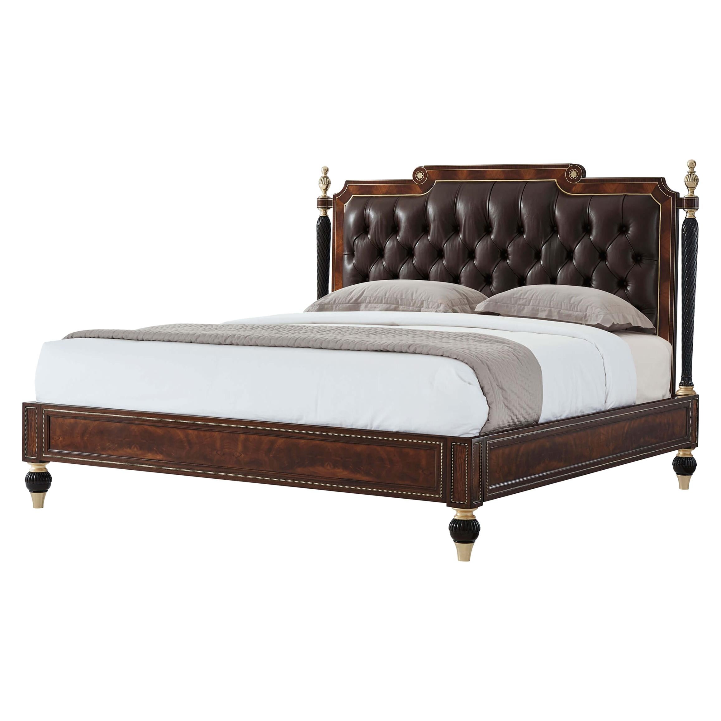 Regency Style Mahogany King Bed