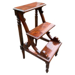 Libreria in stile Regency in mogano Gradini o scalette