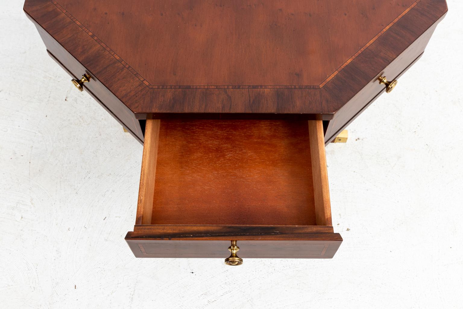 Regency Style Mahogany Octagonal Side Table 1