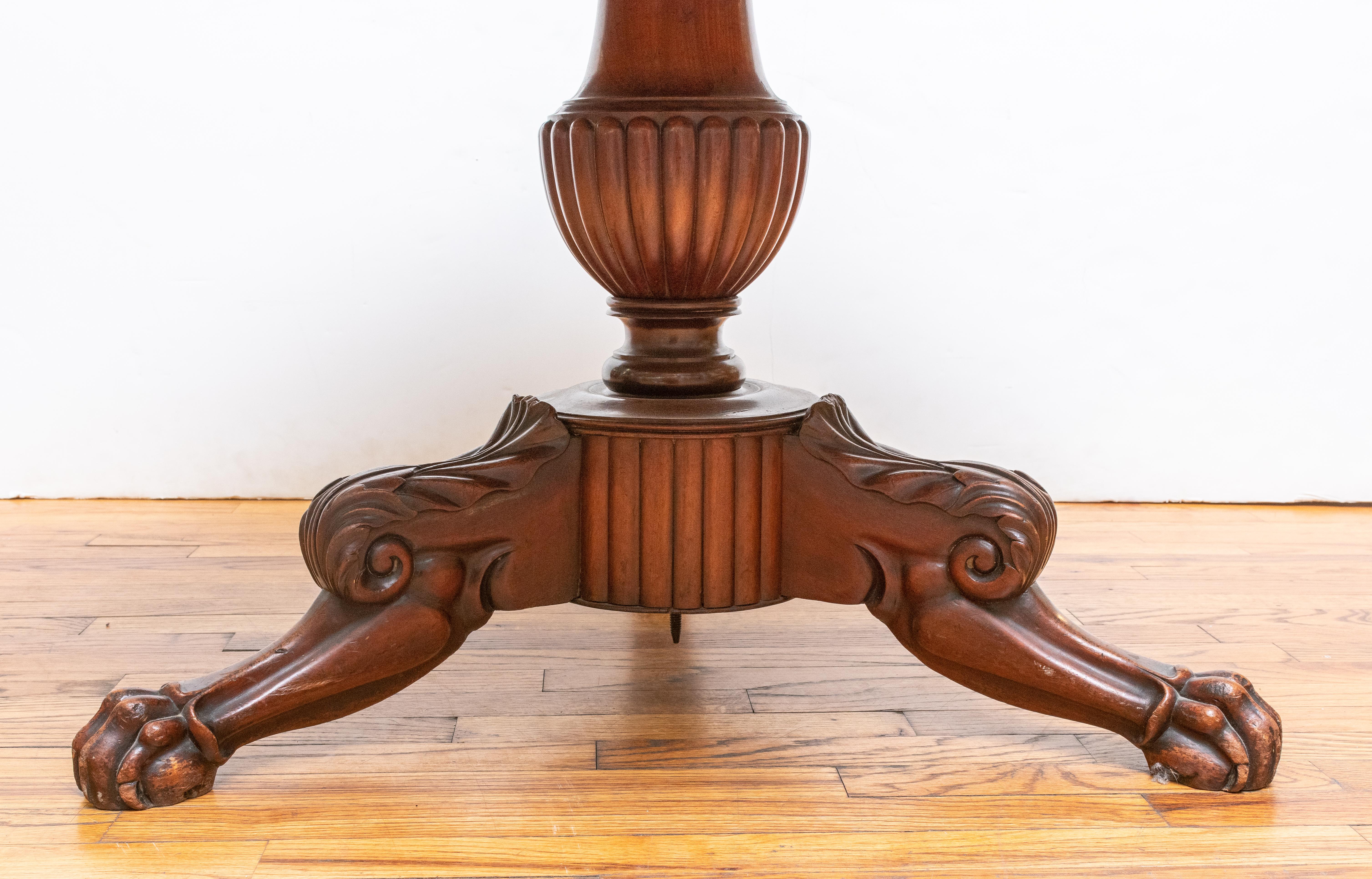 Regency Style Mahogany Pedestal Table 1