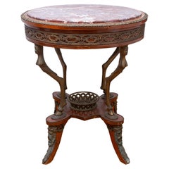 Vintage Italian Neoclassical Style Marble Top Center Table