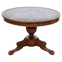 Vintage Regency Style Mahogany Pedestal Table