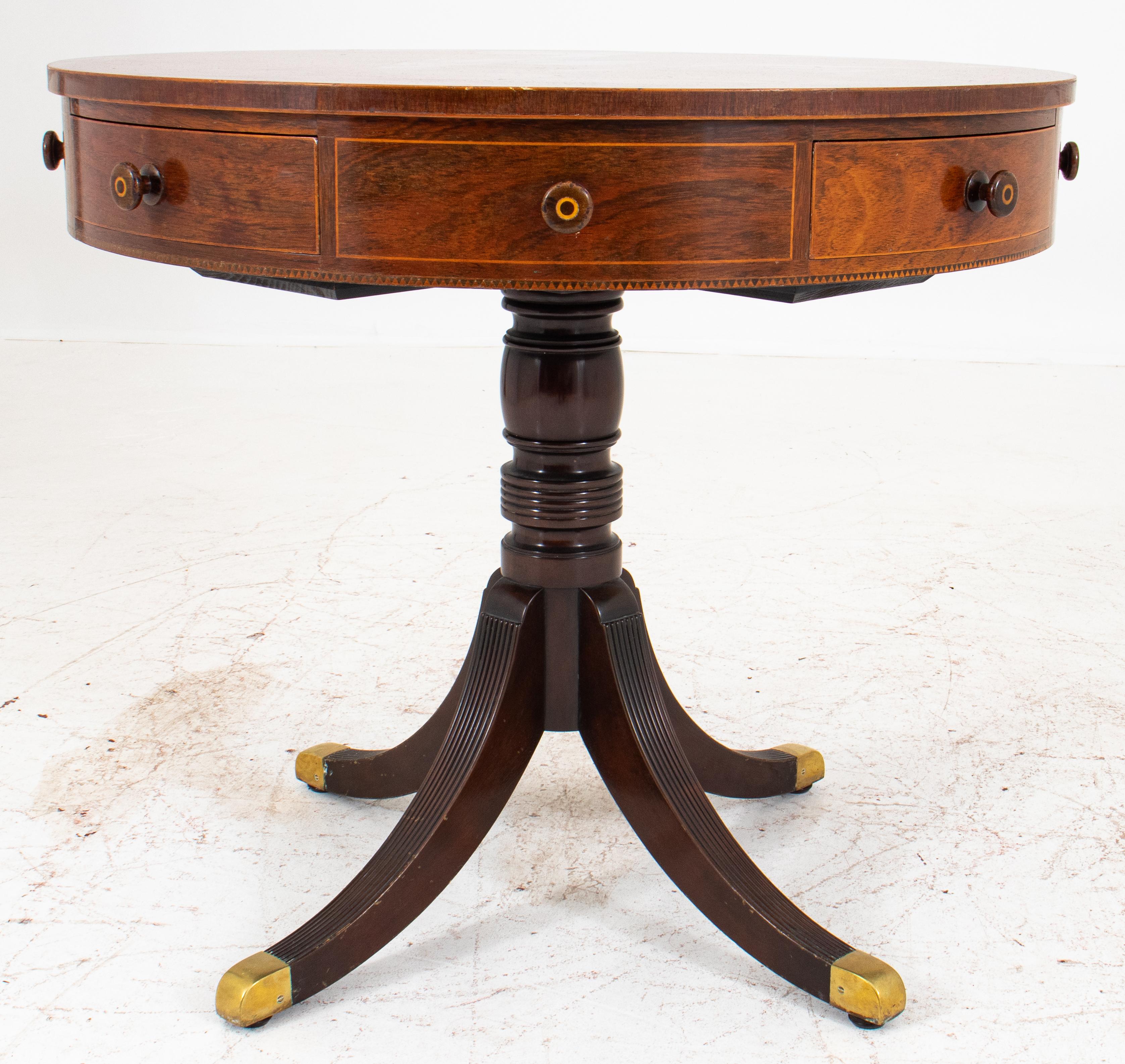 20th Century Regency Style Mahogany Rent or Drum Table