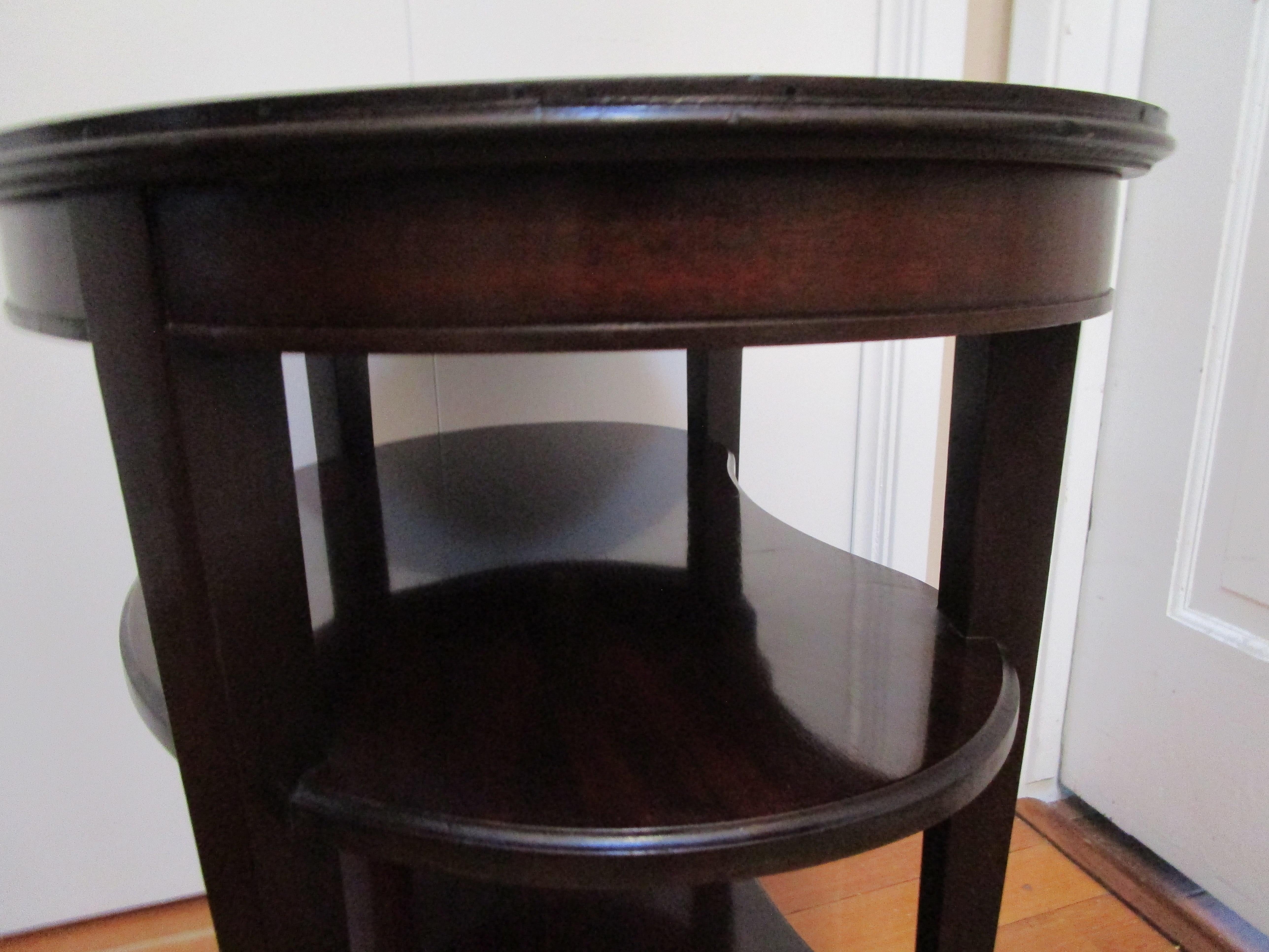 American Regency Style Mahogany Kidney Shaped Side Table
