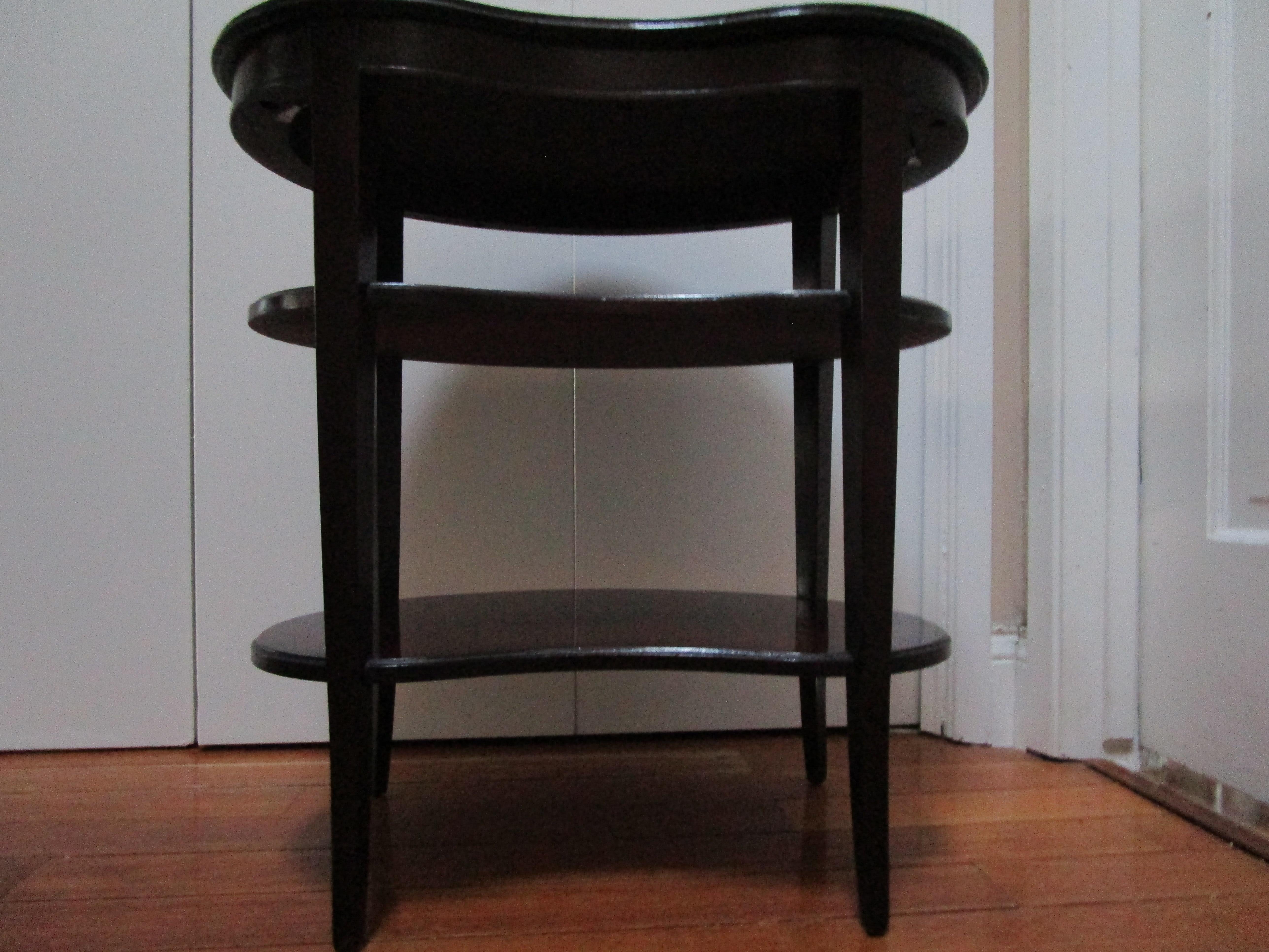 Hand-Crafted Regency Style Mahogany Kidney Shaped Side Table