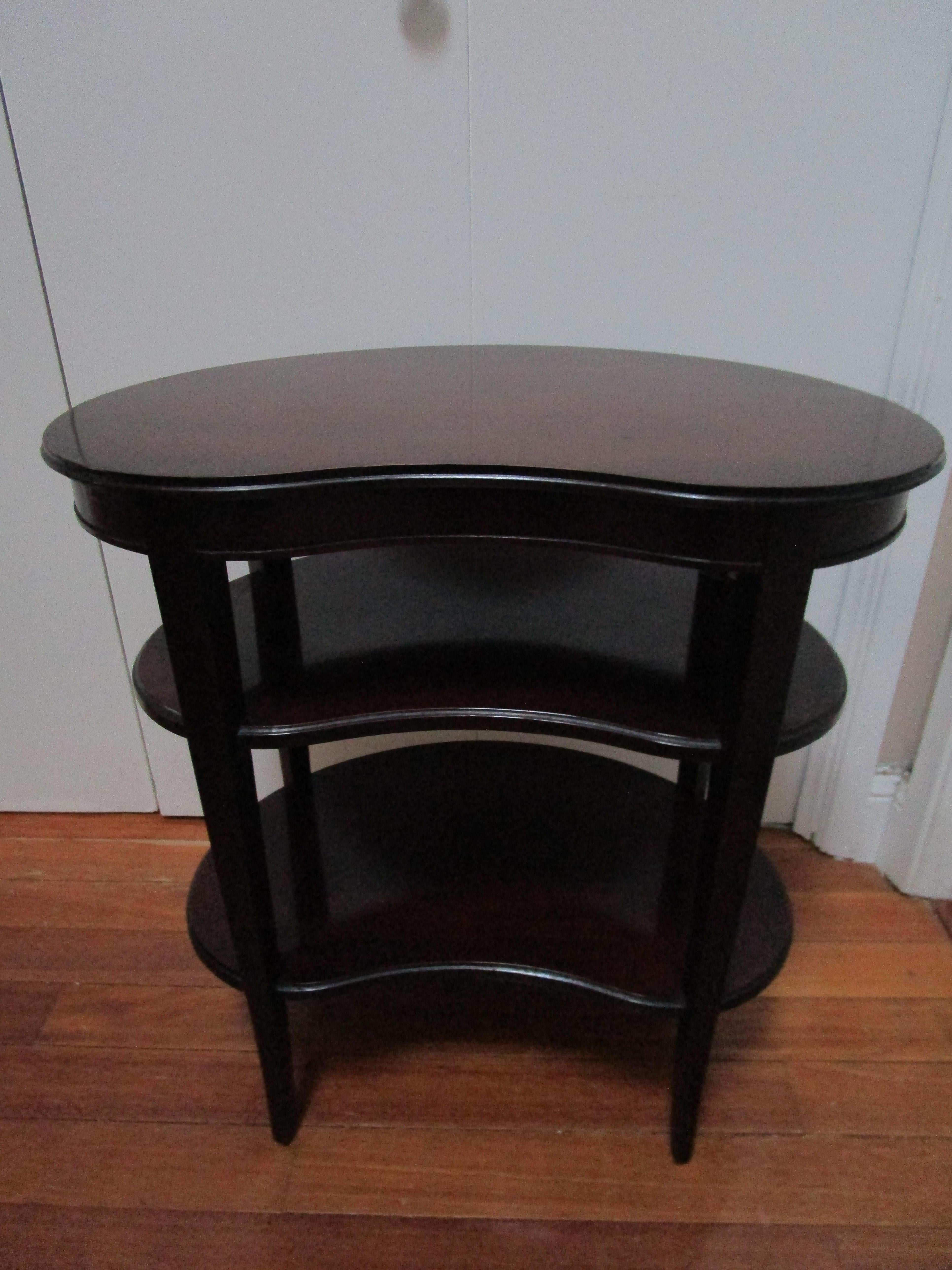 Regency Style Mahogany Kidney Shaped Side Table 1