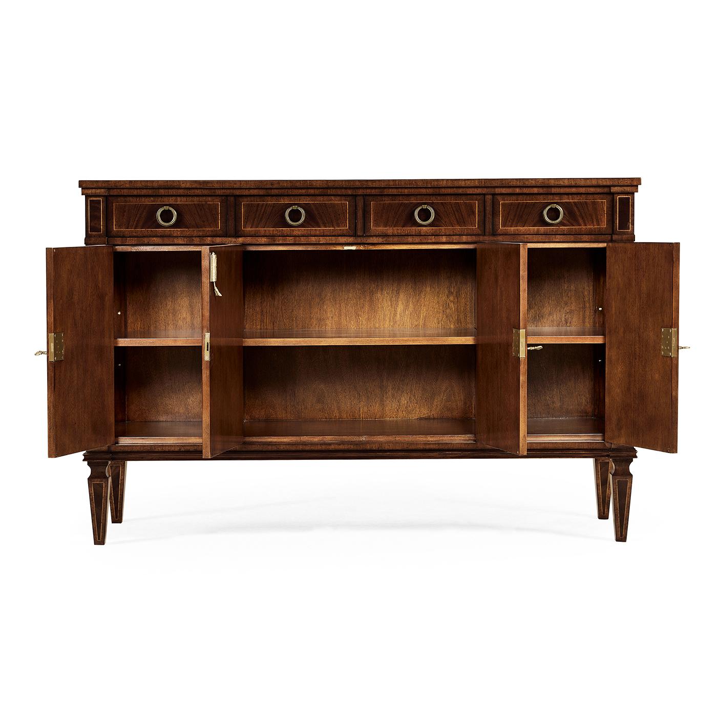 Vietnamese Regency Style Mahogany Sideboard For Sale