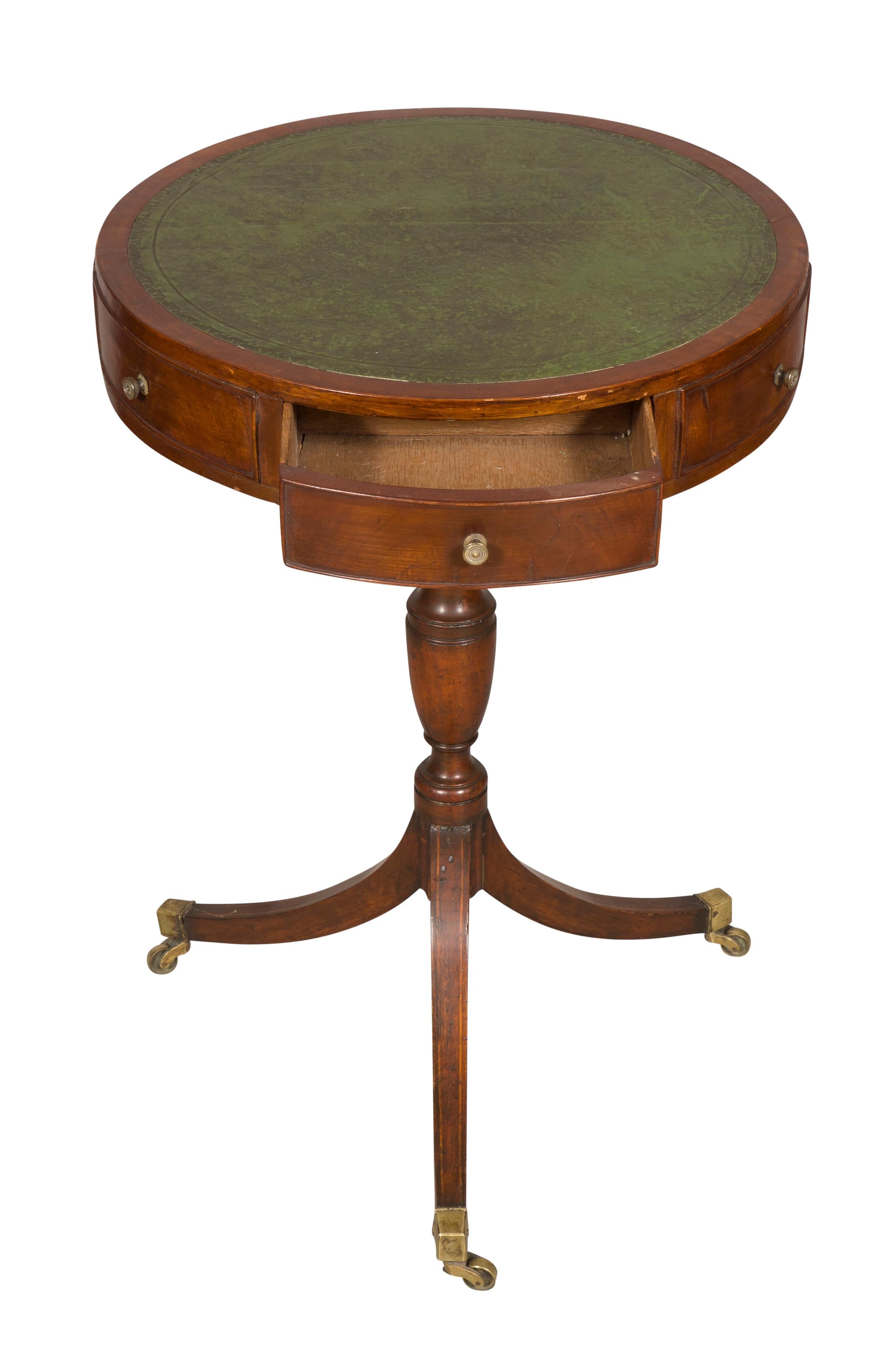 Regency Revival Regency Style Mahogany Small Drum Table