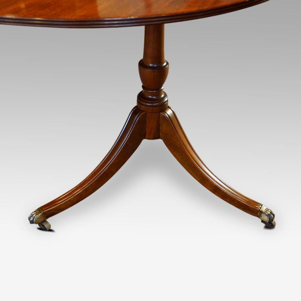 Regency Style Mahogany Twin Pillar Dining Table In Good Condition For Sale In Salisbury, Wiltshire