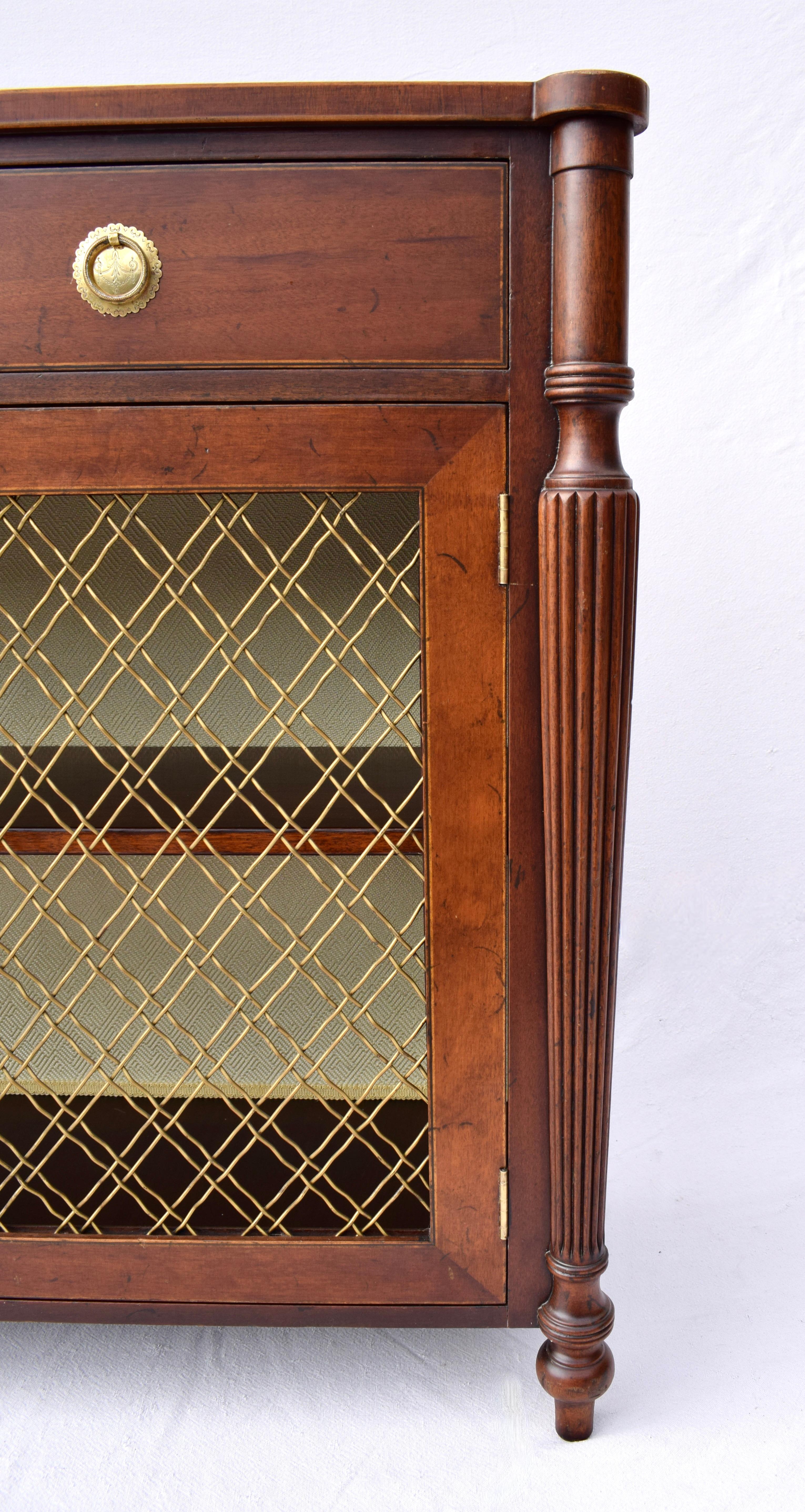 Regency Style Mahogany Two Door Cabinet 8