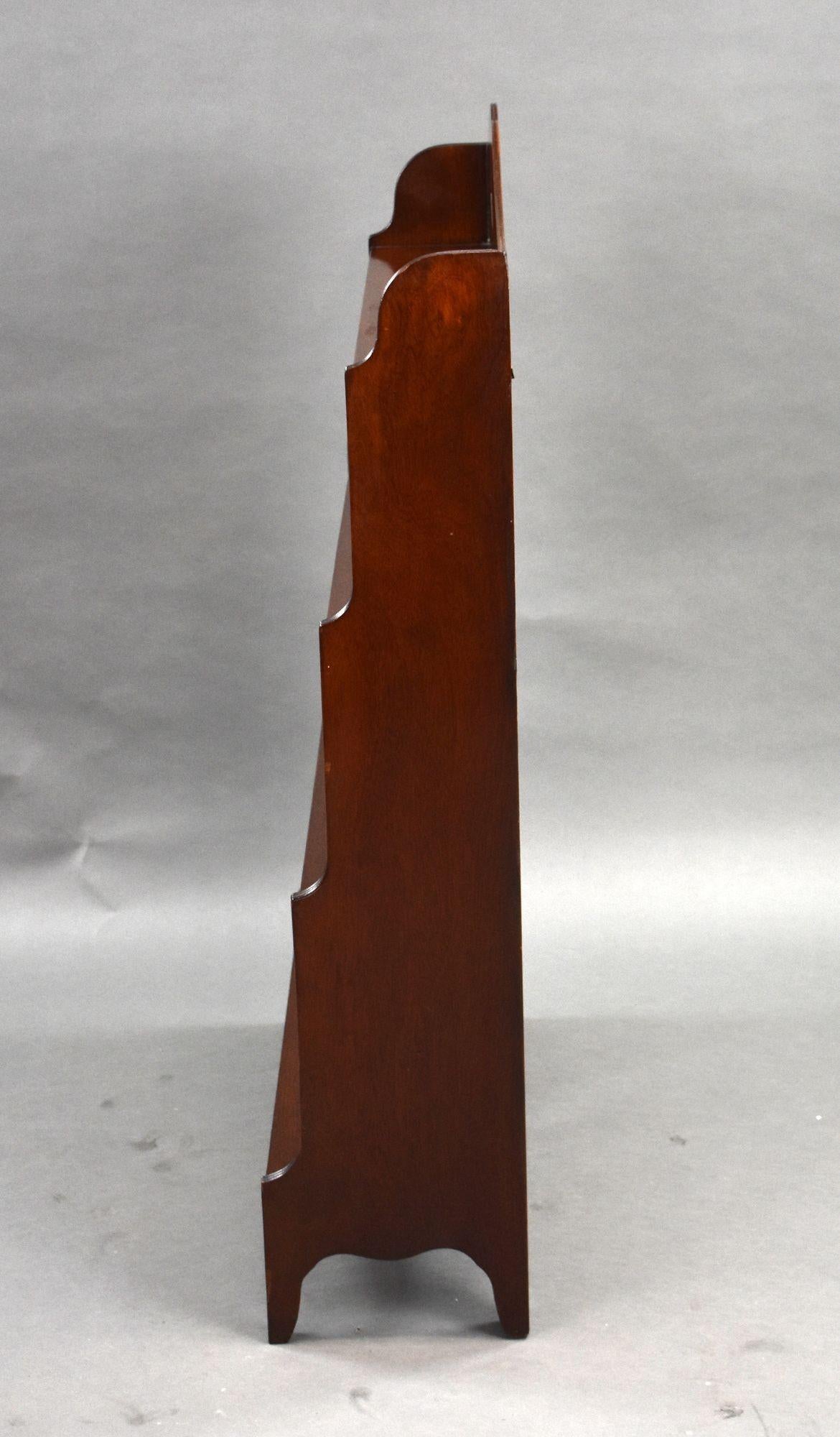 Regency Style Mahogany Waterfall Bookcase 1
